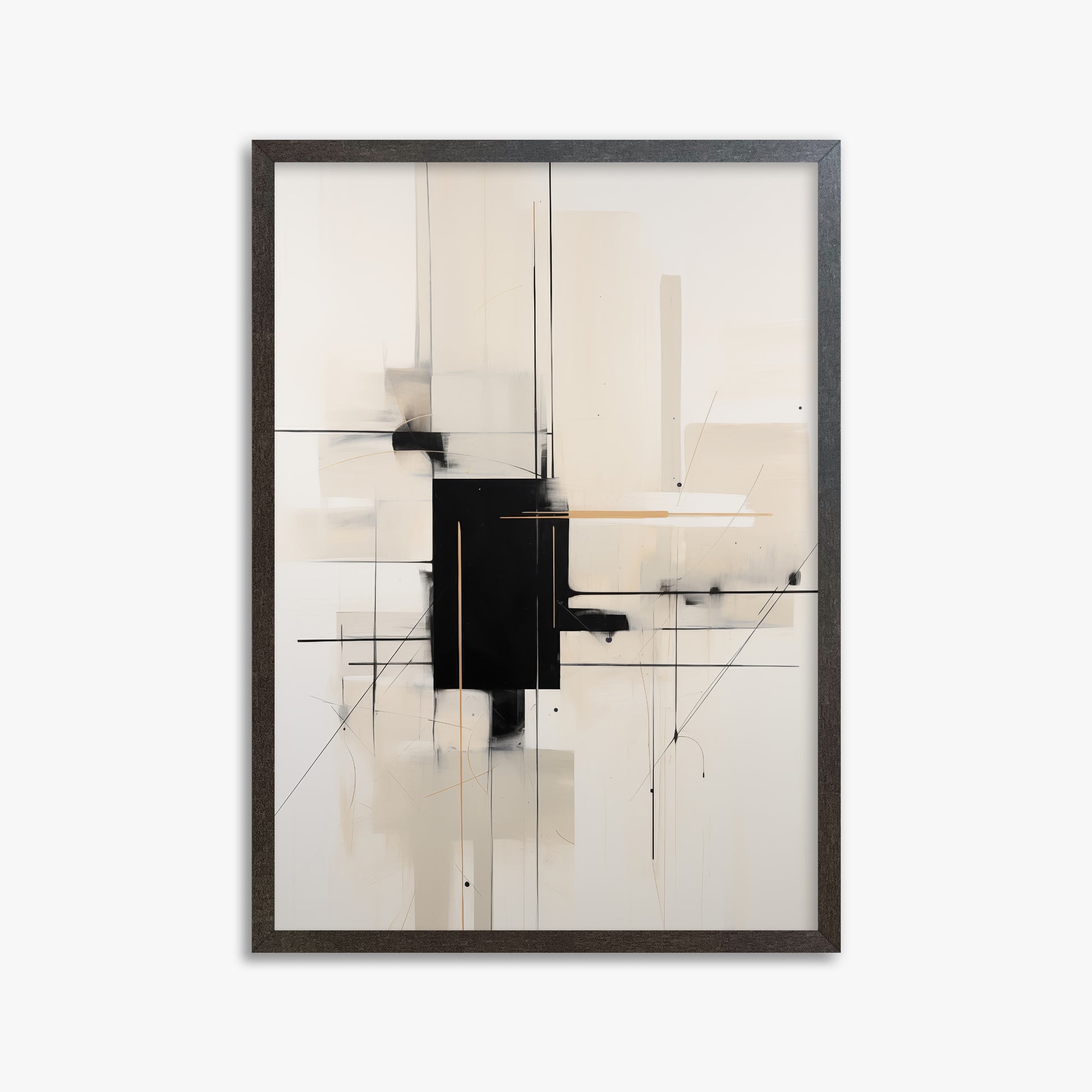 Golden Axis, 50x70cm Framed Poster With Espresso Frame