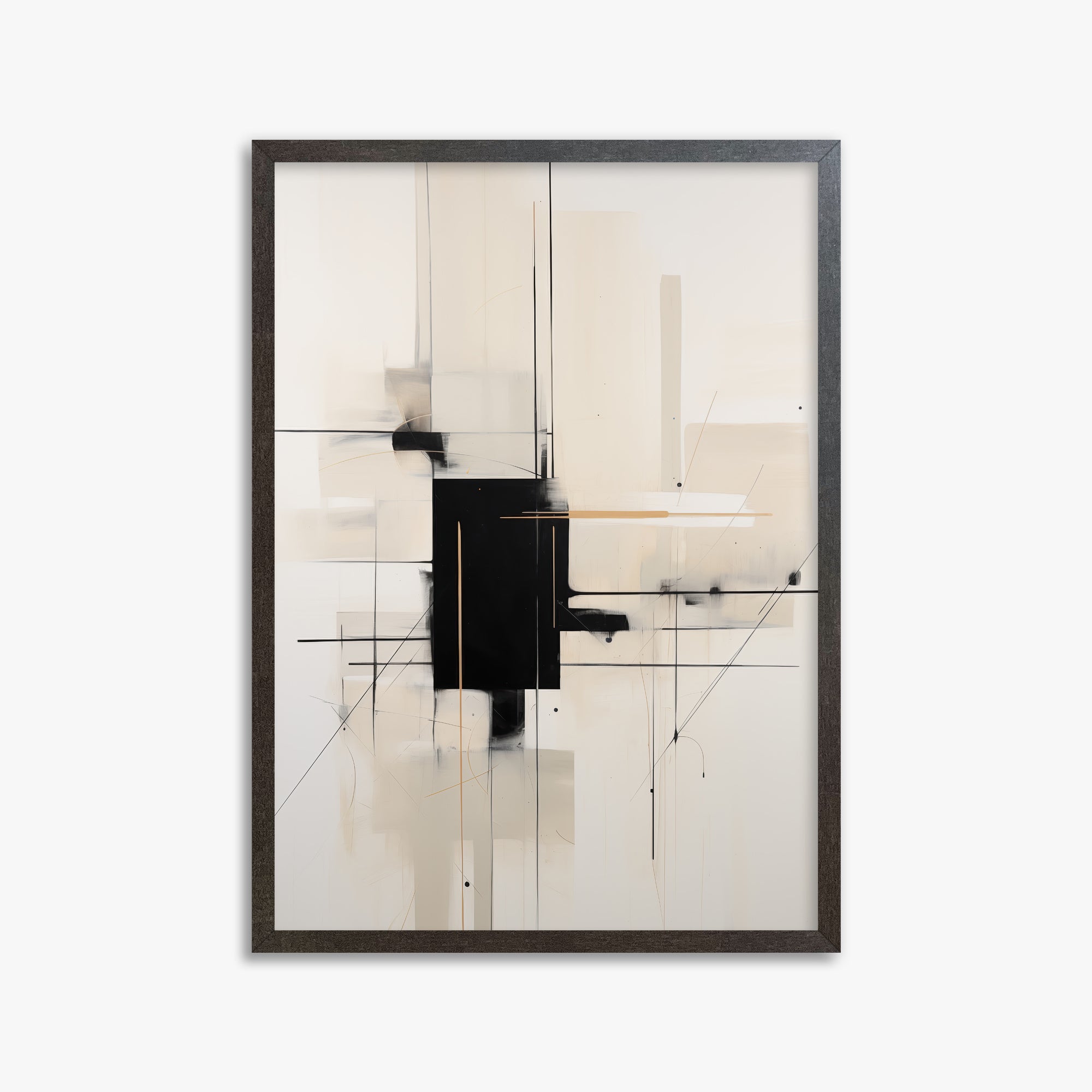 Golden Axis, 50x70cm Framed Poster With Espresso Frame