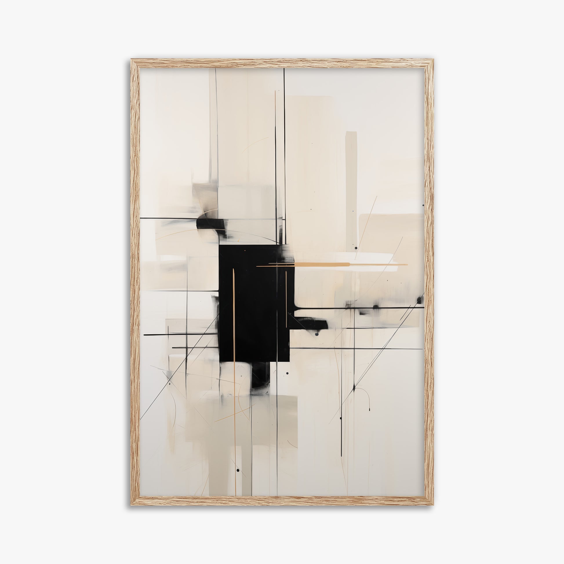 Golden Axis, 61x91cm Framed Poster With Raw Oak Frame