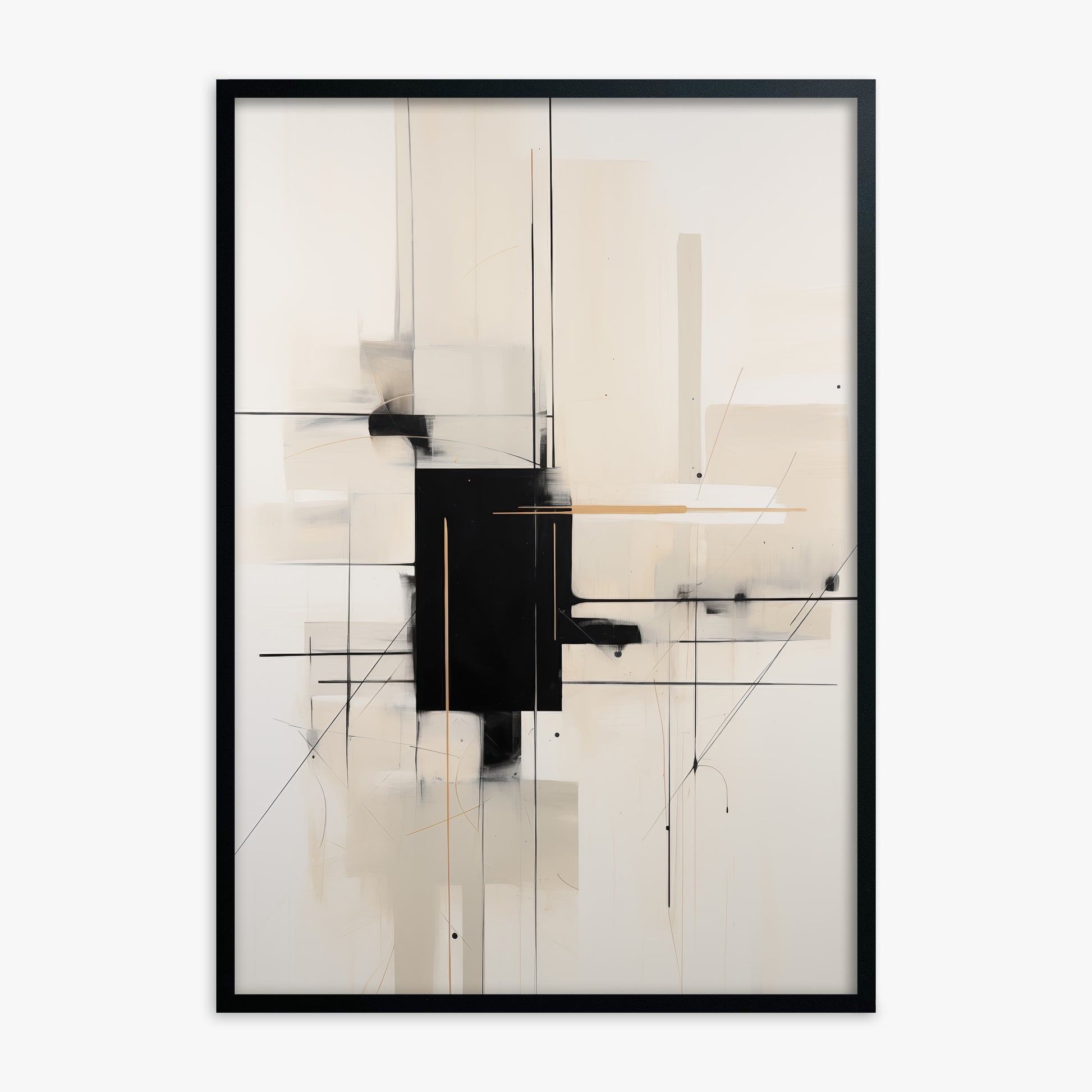 Golden Axis, Black Framed Poster With Black Frame