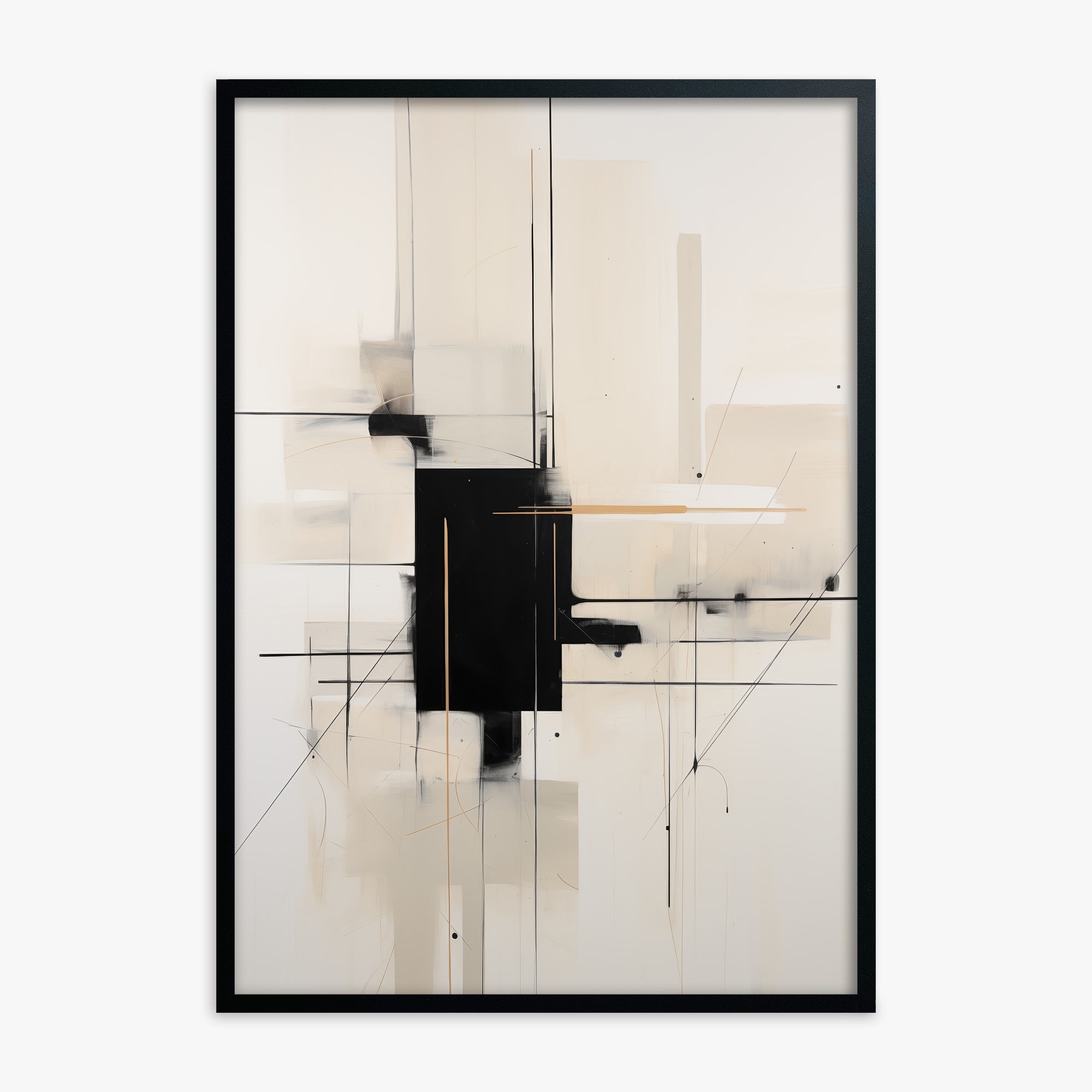 Golden Axis, Black Framed Poster With Black Frame