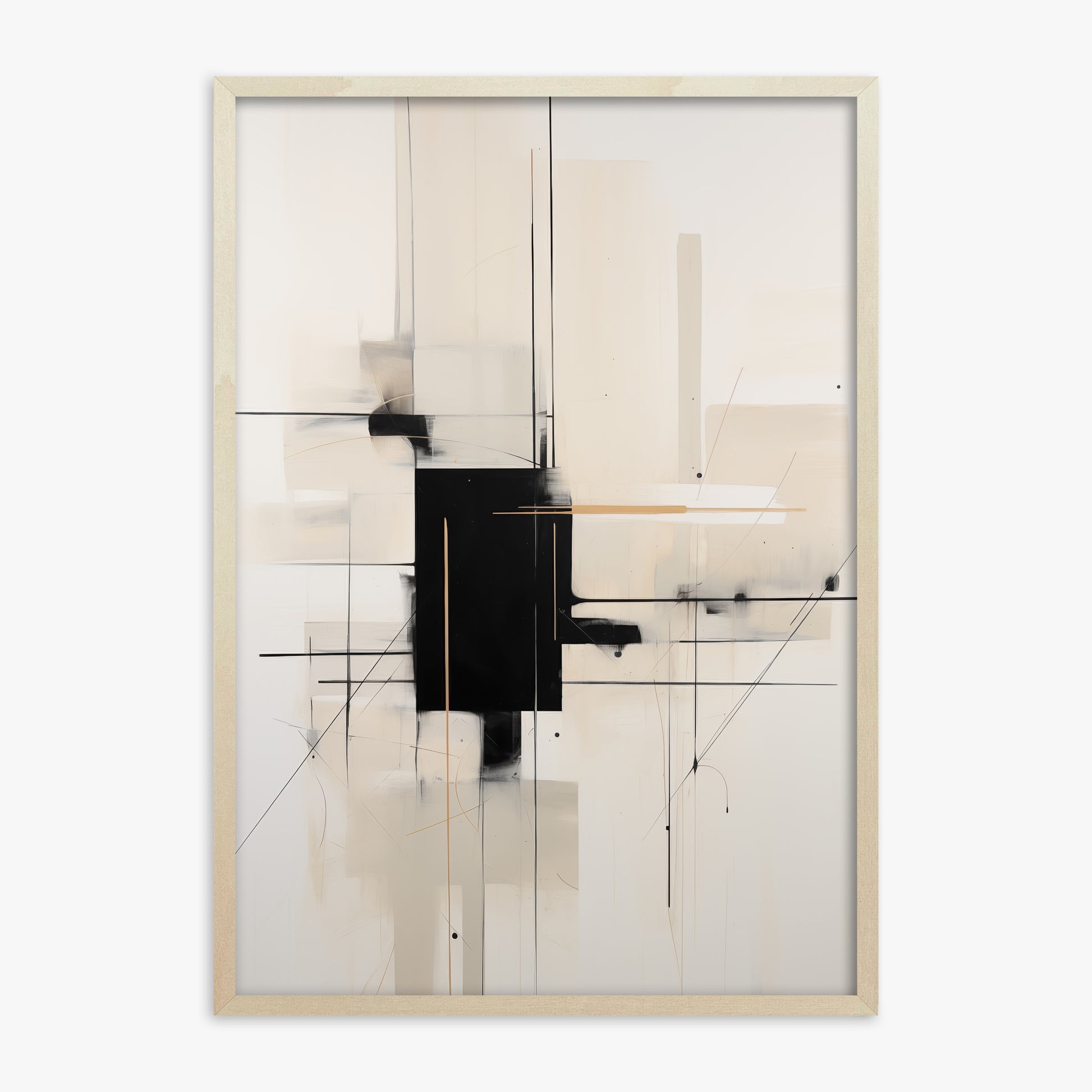 Golden Axis, 70x100cm Framed Poster With Lime Wood Frame