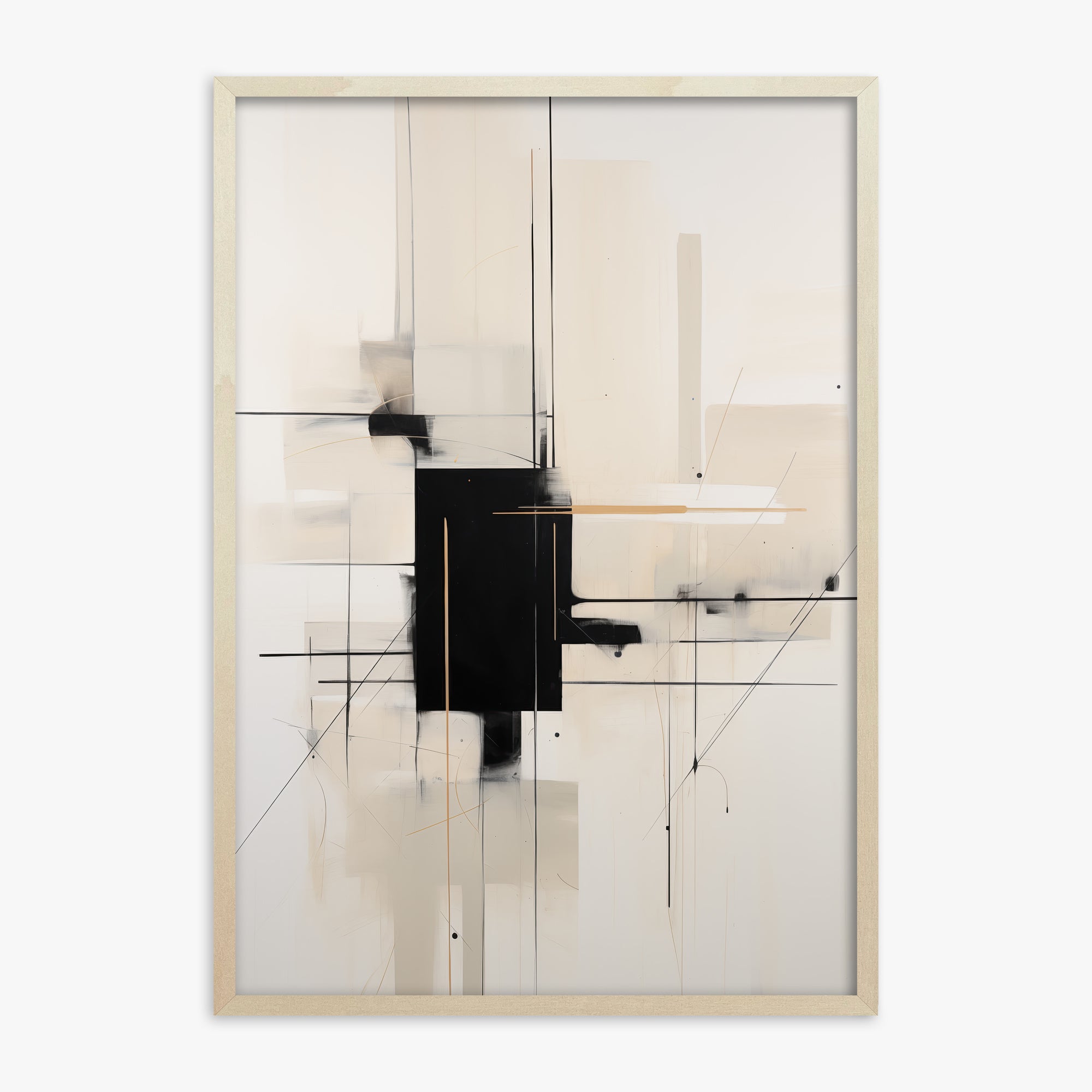 Golden Axis, 70x100cm Framed Poster With Lime Wood Frame