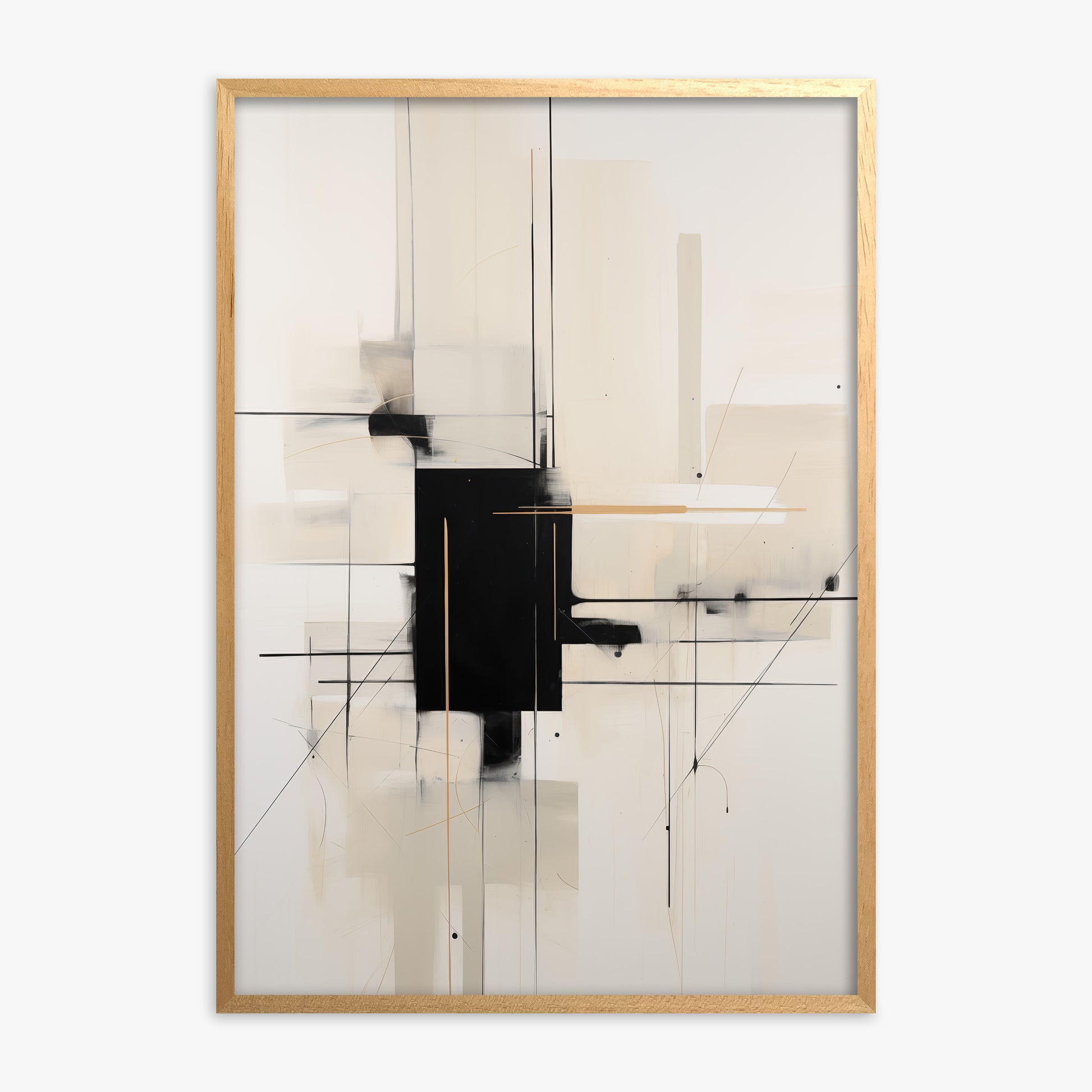 Golden Axis, Oak Framed Poster With Oak Frame