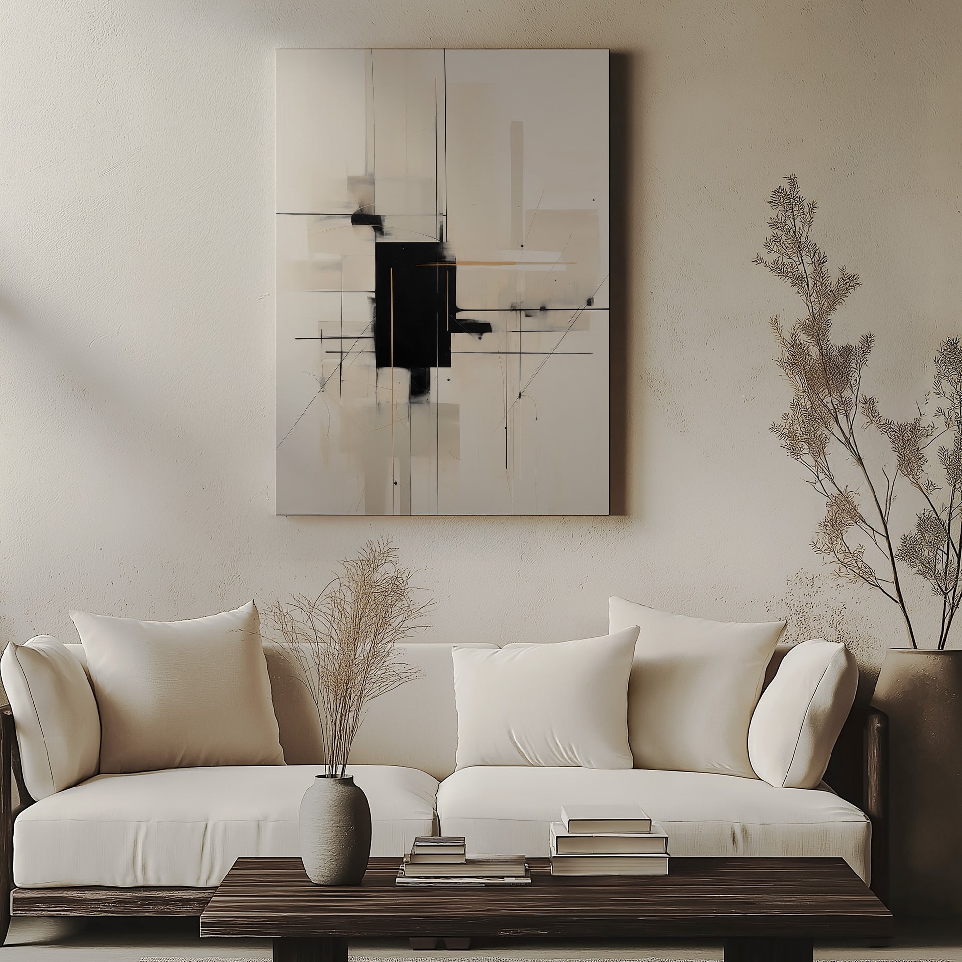 Design Concept No. 57 for Golden Axis Modern Satin Canvas Poster Art