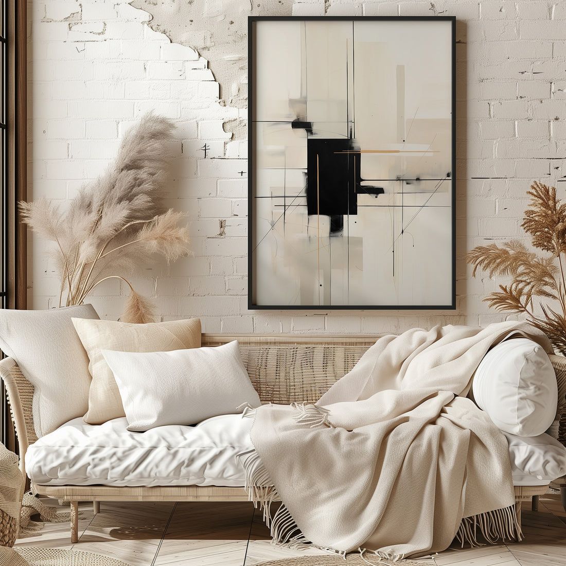 Golden Axis, 50x70cm Framed Poster With Black Frame