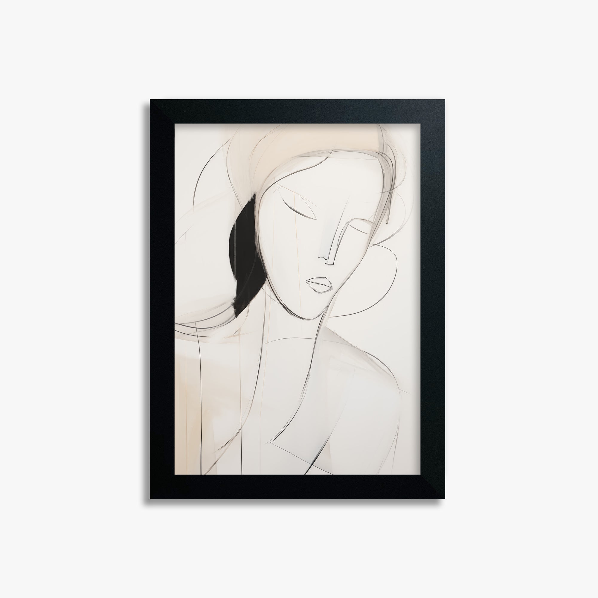 Serene Silhouette, 21x30cm Framed Poster With Black Frame