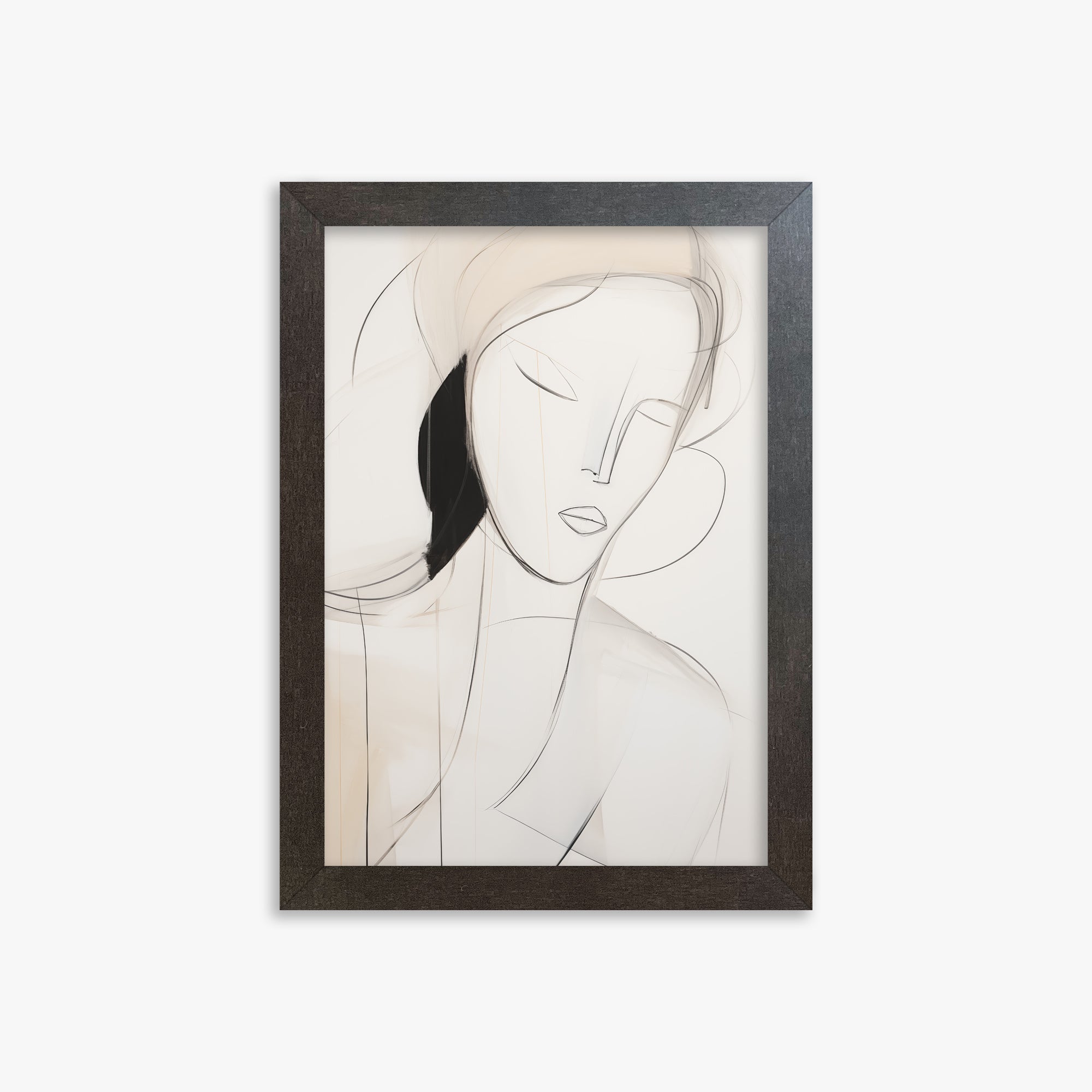 Serene Silhouette, 21x30cm Framed Poster With Espresso Frame