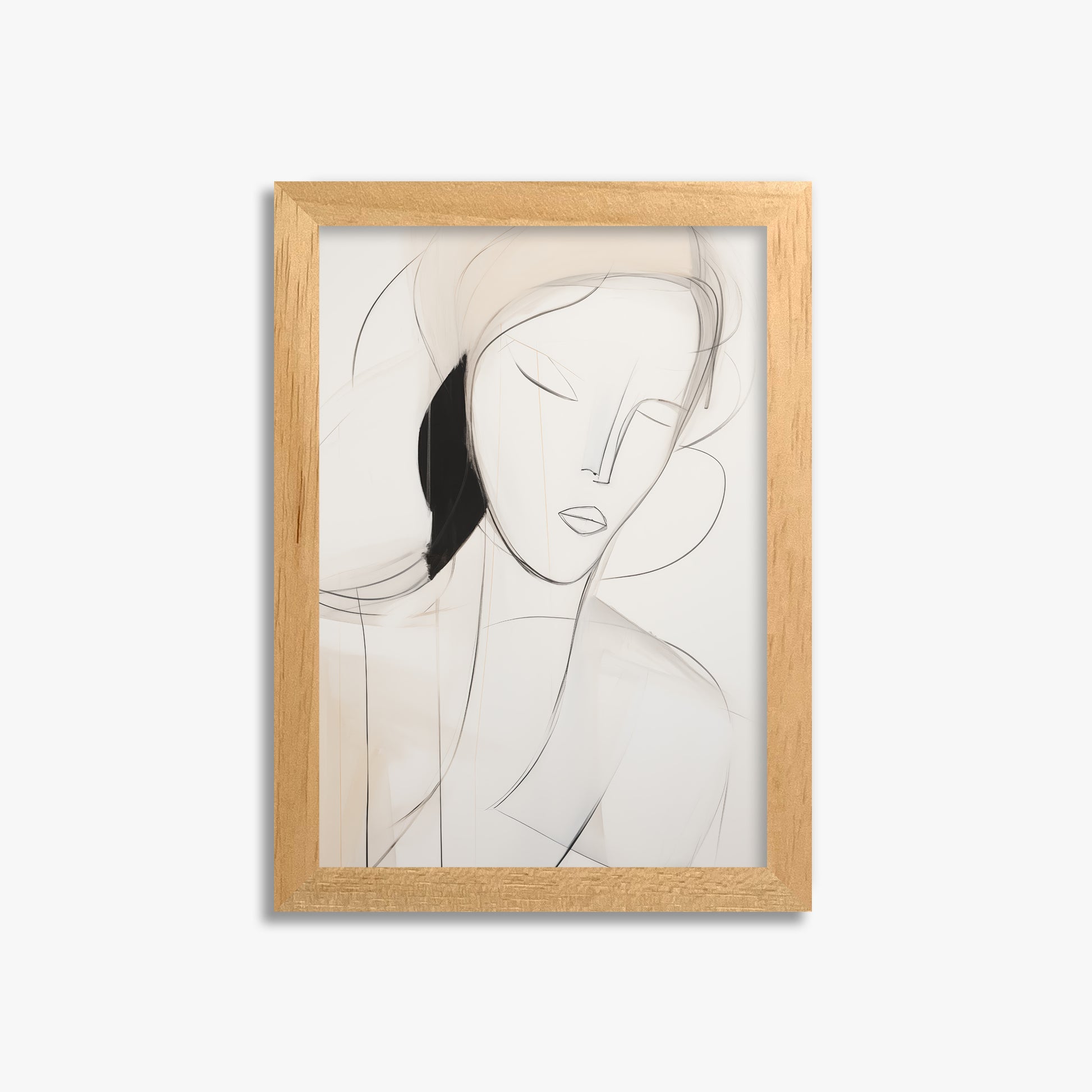 Serene Silhouette, 21x30cm Framed Poster With Oak Frame