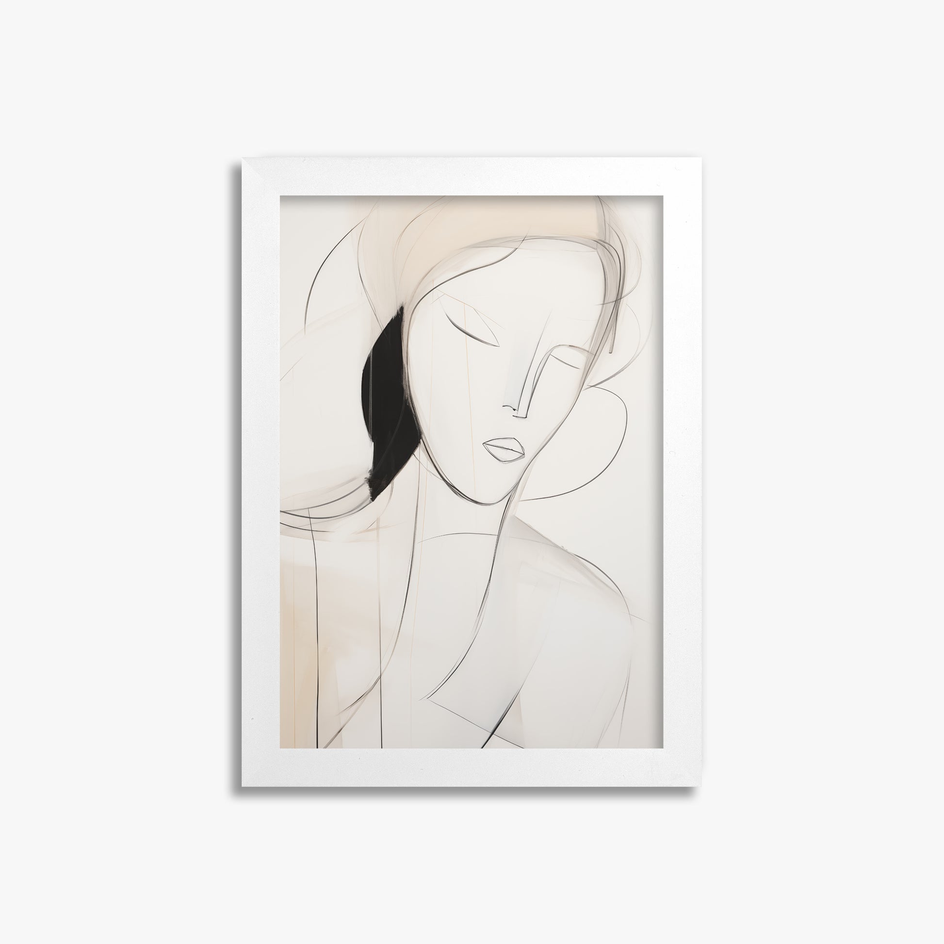 Serene Silhouette, 21x30cm Framed Poster With White Frame