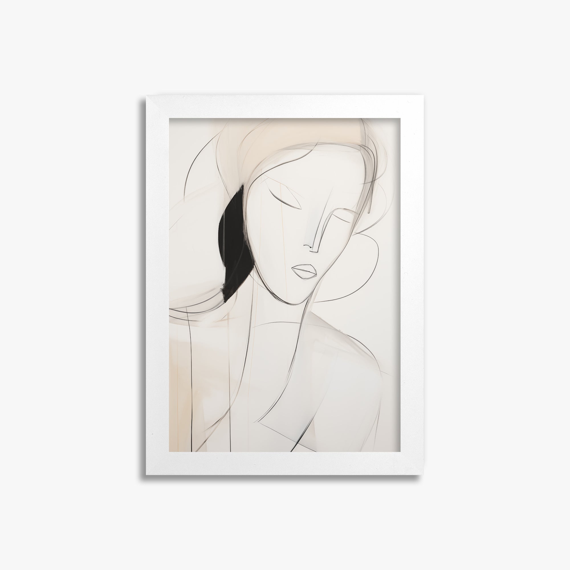 Serene Silhouette, 21x30cm Framed Poster With White Frame