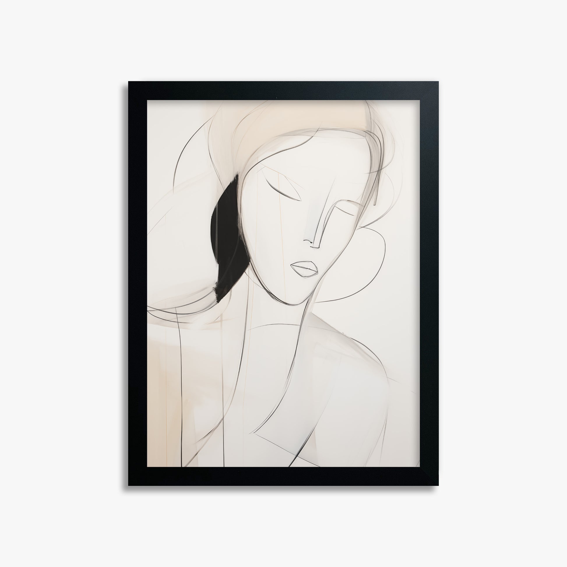 Serene Silhouette, 30x40cm Framed Poster With Black Frame