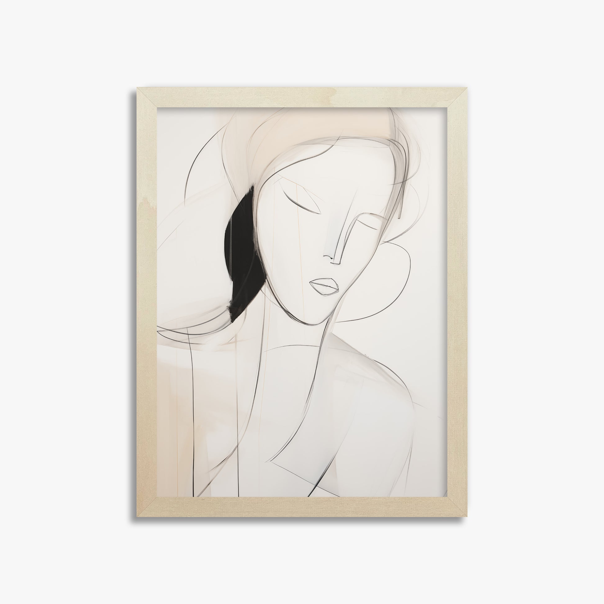 Serene Silhouette, 30x40cm Framed Poster With Lime Wood Frame