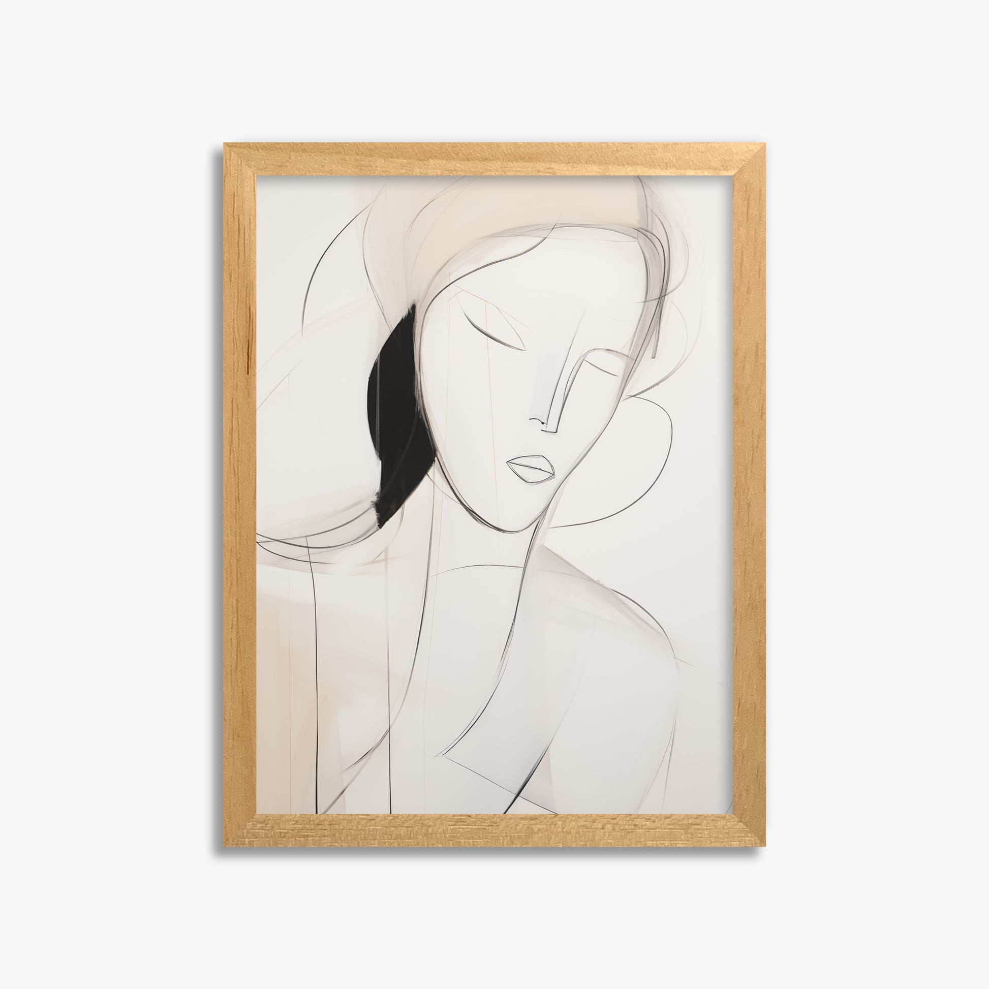 Serene Silhouette, 30x40cm Framed Poster With Oak Frame