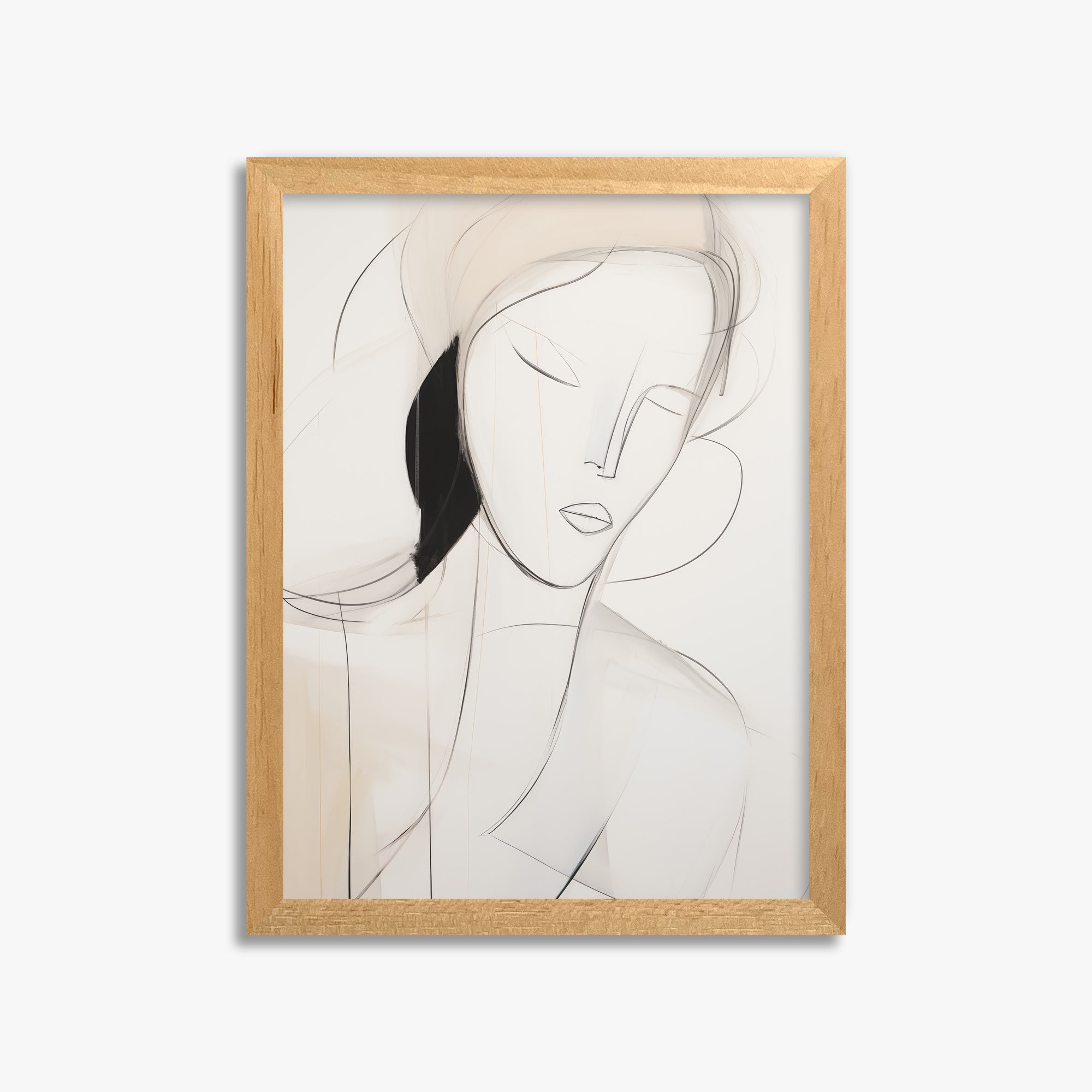 Serene Silhouette, 30x40cm Framed Poster With Oak Frame