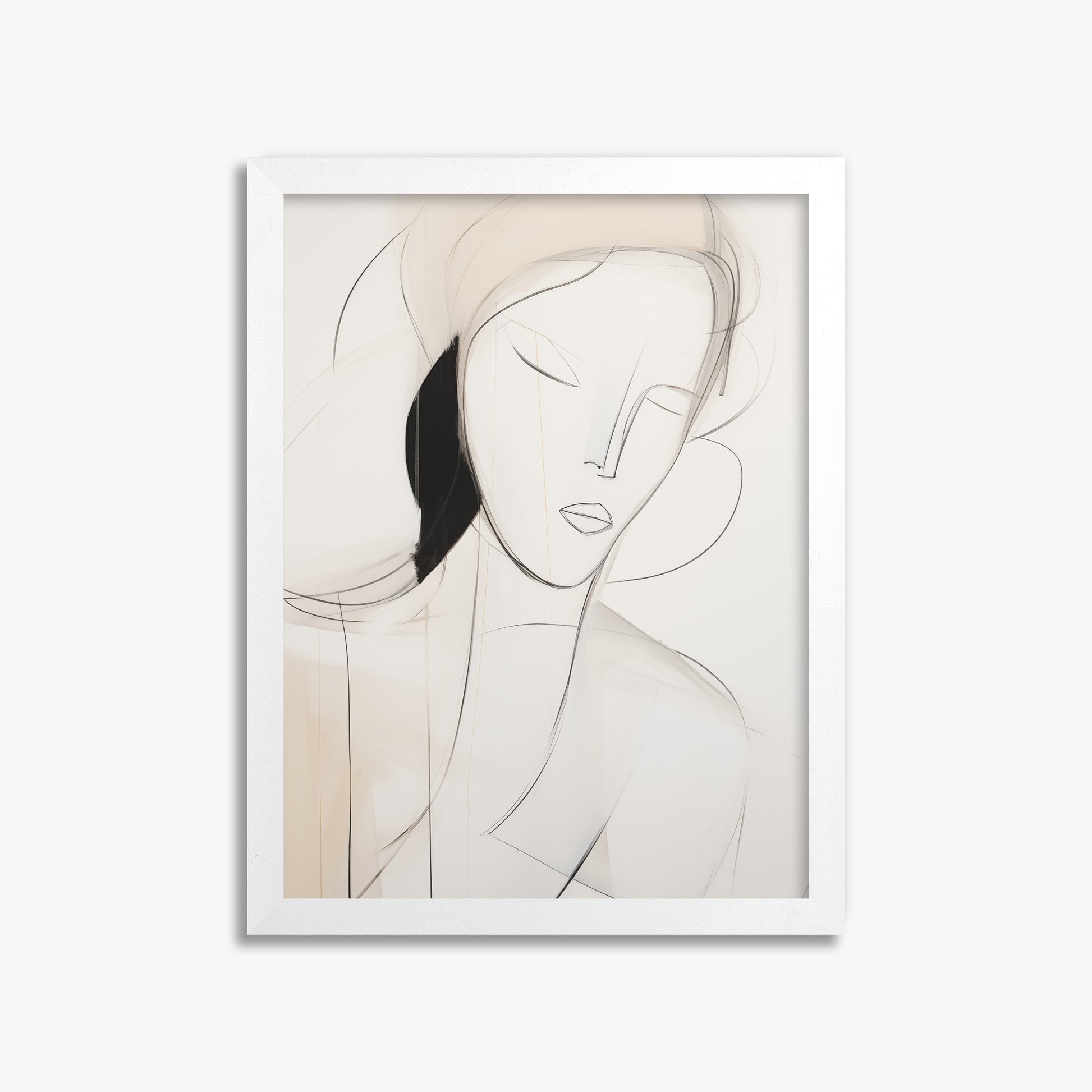 Serene Silhouette, 30x40cm Framed Poster With White Frame