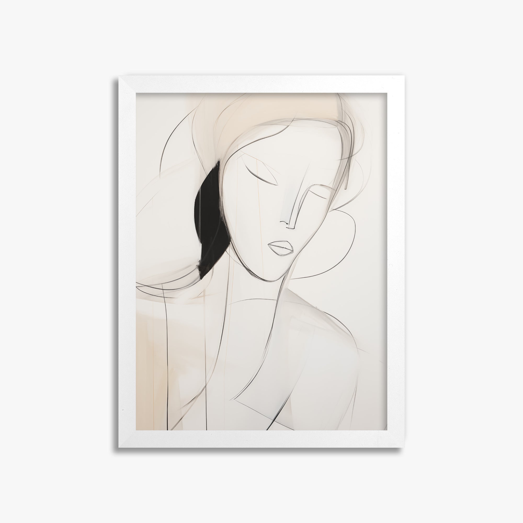 Serene Silhouette, 30x40cm Framed Poster With White Frame