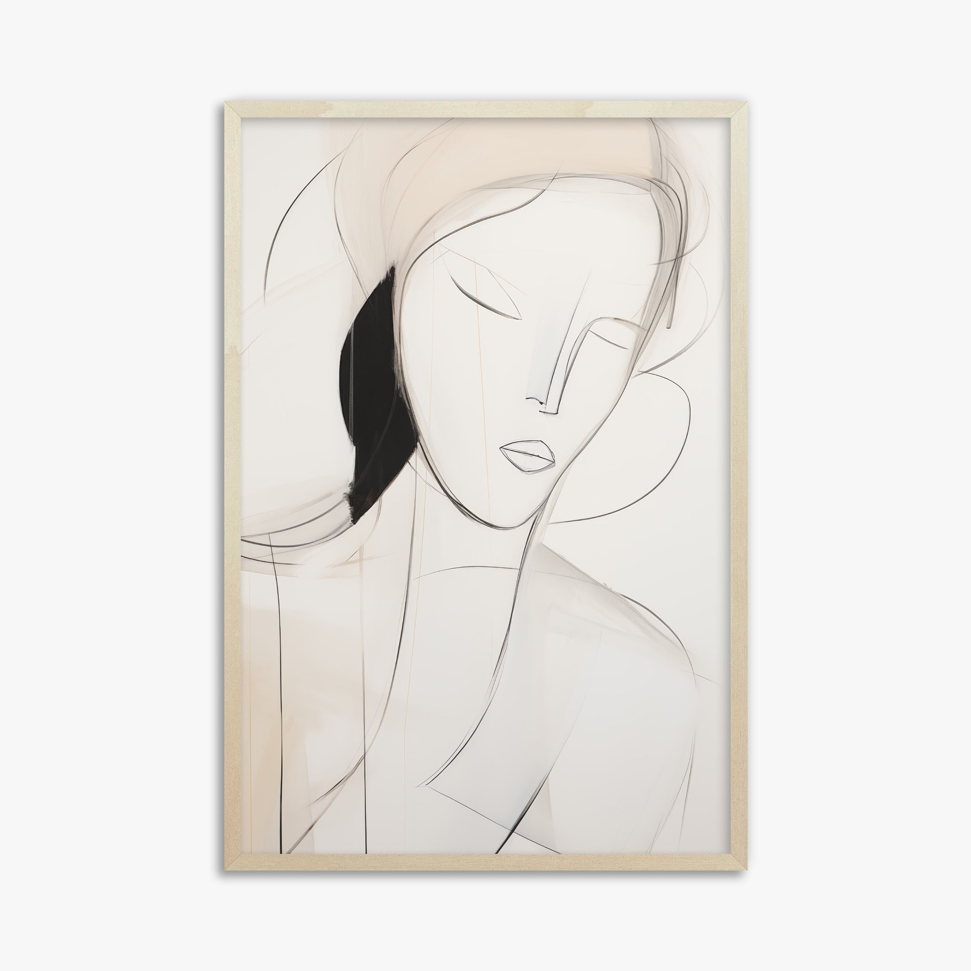 Serene Silhouette, 61x91cm Framed Poster With Lime Wood Frame