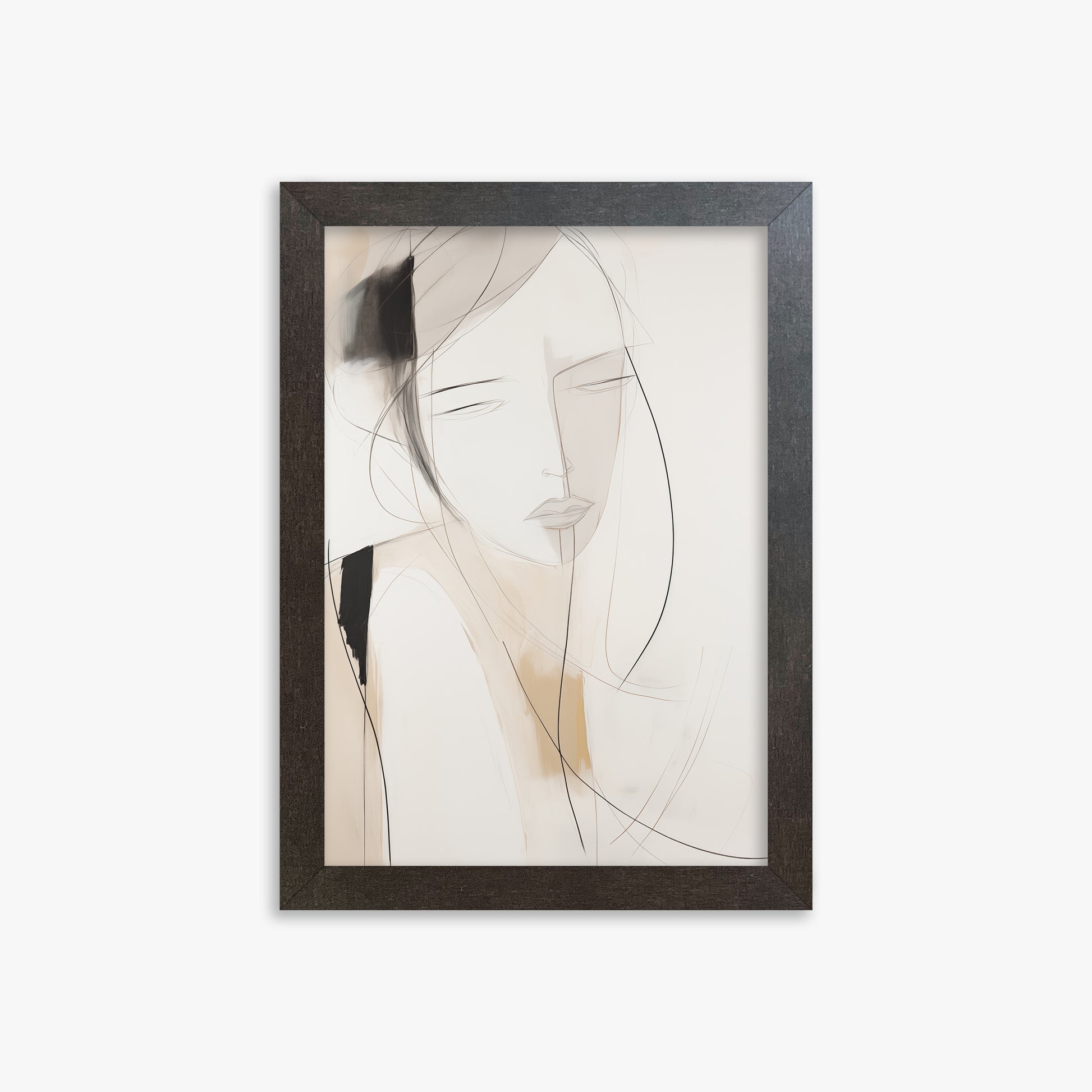 Whispered Muse, 21x30cm Framed Poster With Espresso Frame