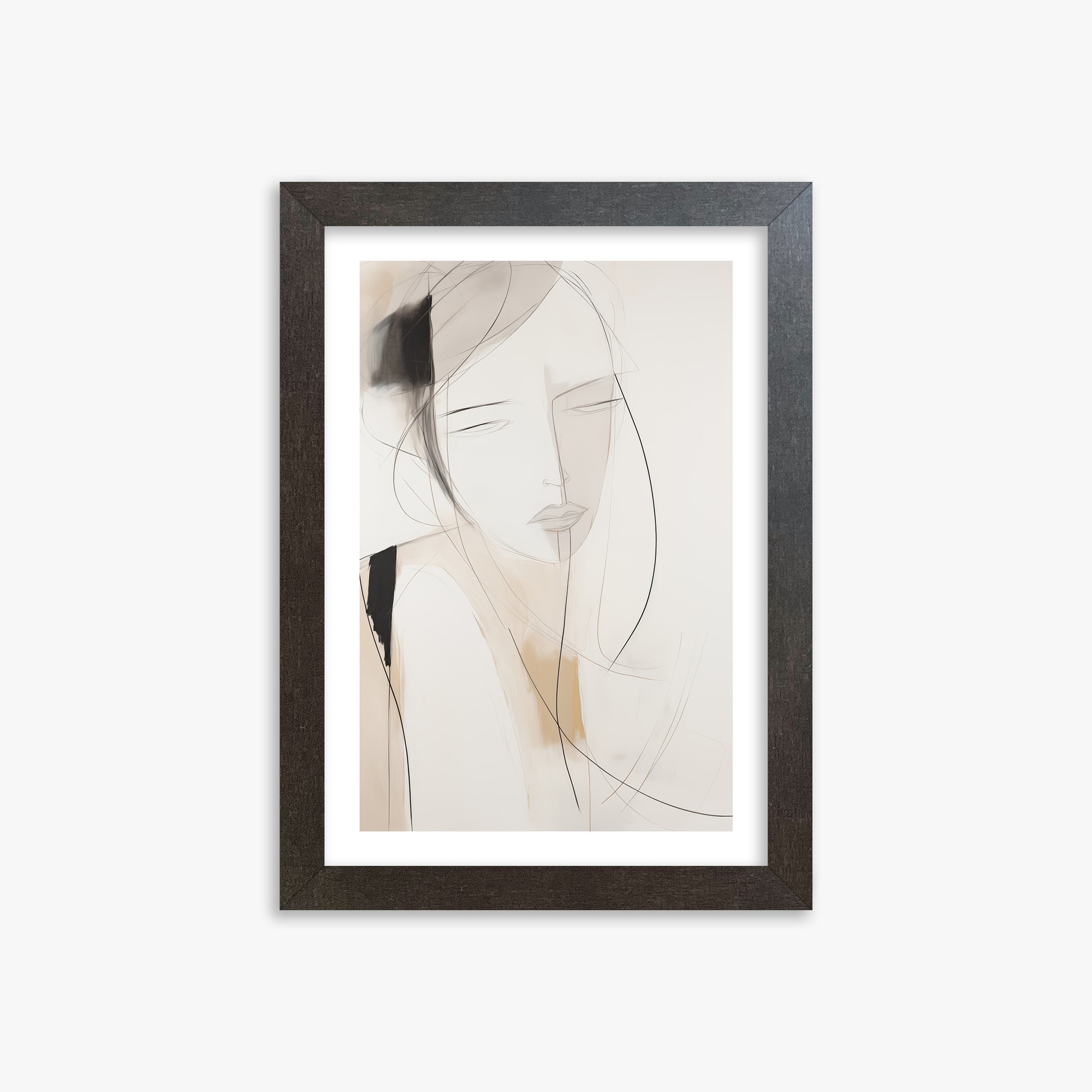 Whispered Muse, 21x30cm Framed Poster With Espresso Frame