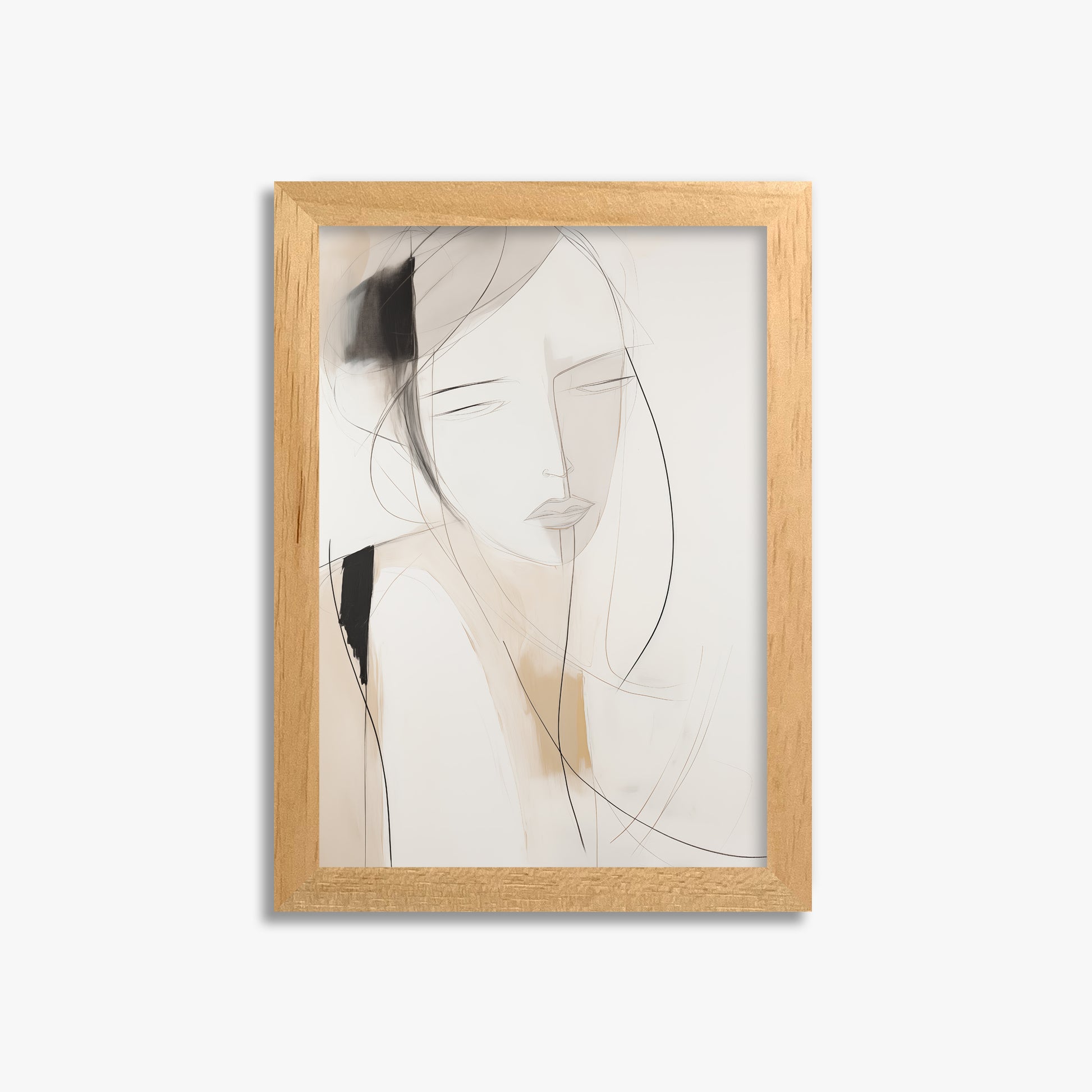 Whispered Muse, 21x30cm Framed Poster With Oak Frame