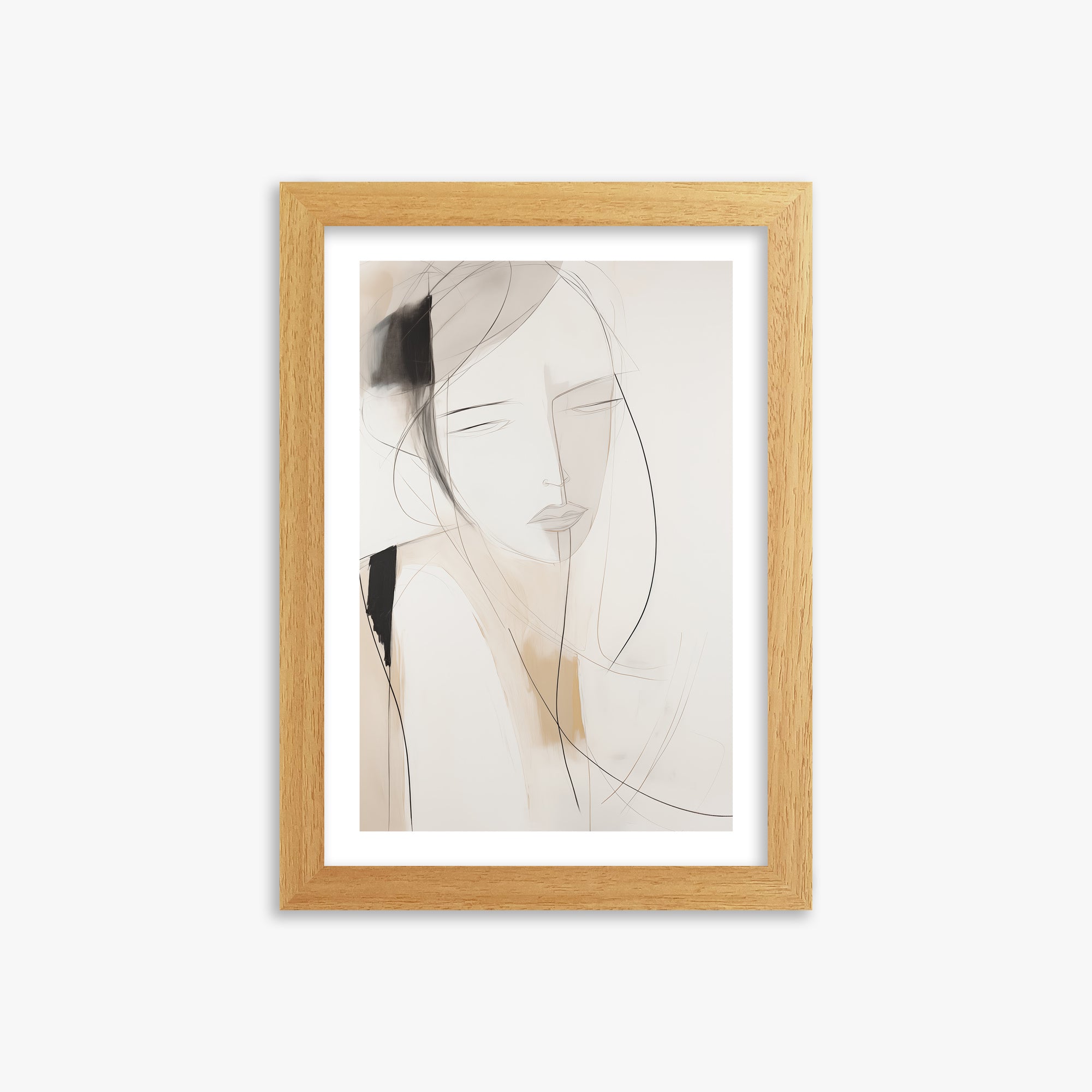 Whispered Muse, 21x30cm Framed Poster With Oak Frame