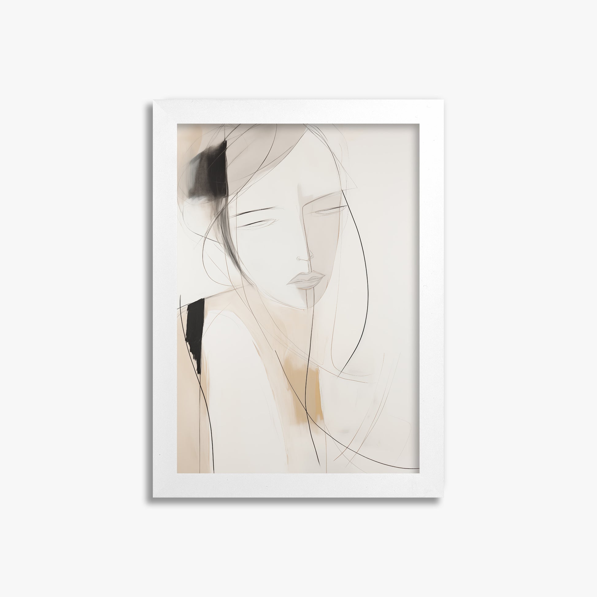 Whispered Muse, 21x30cm Framed Poster With White Frame