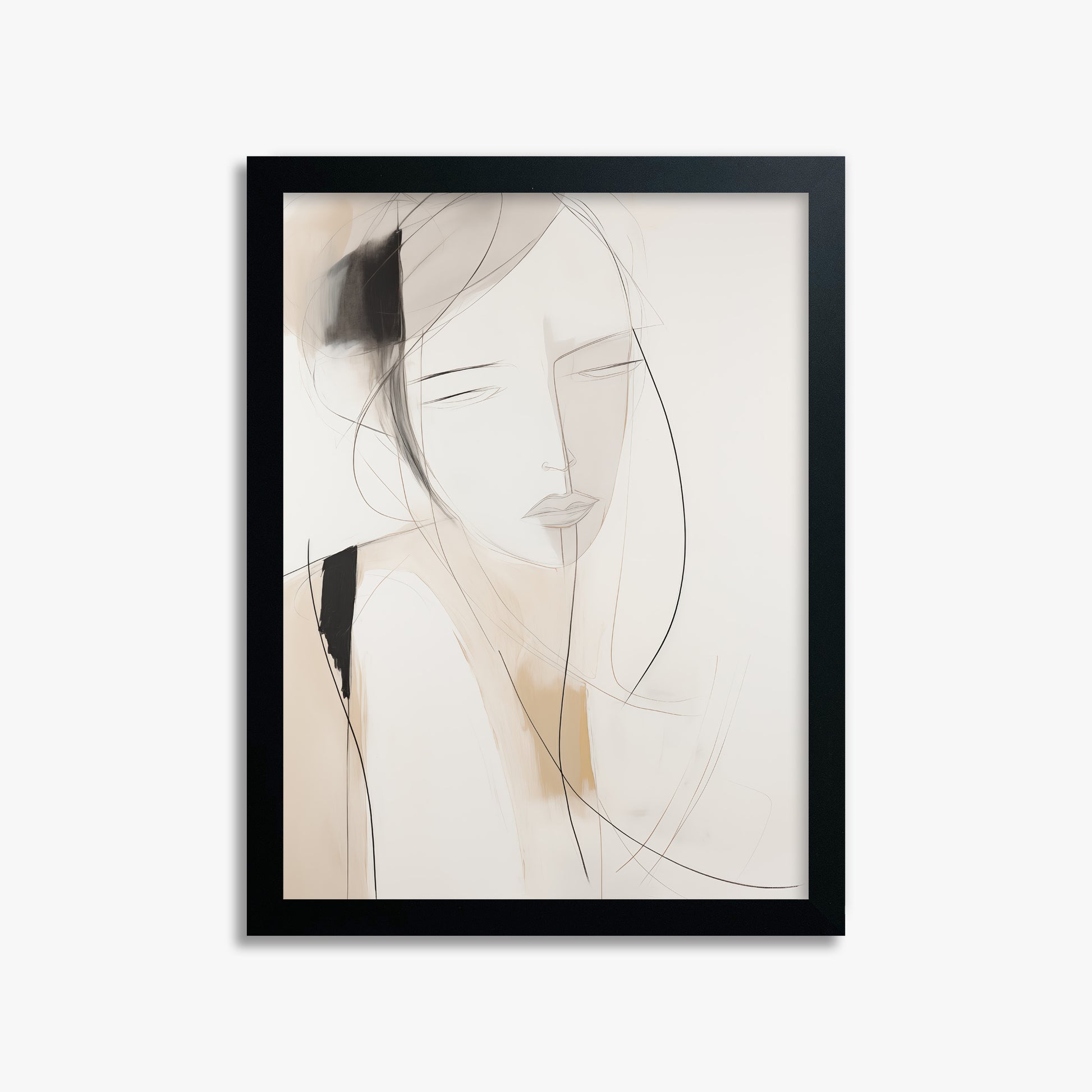 Whispered Muse, 30x40cm Framed Poster With Black Frame