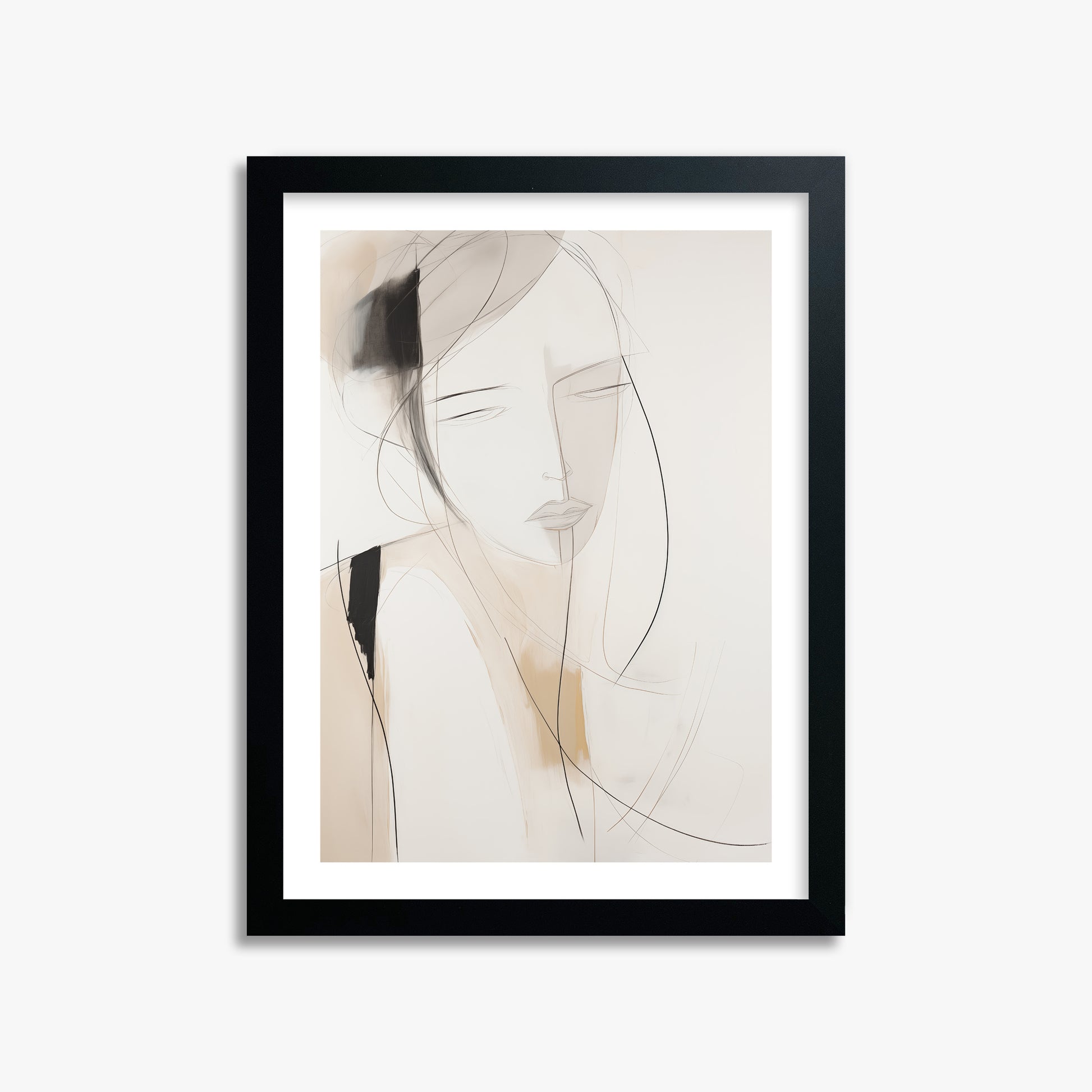 Whispered Muse, 30x40cm Framed Poster With Black Frame