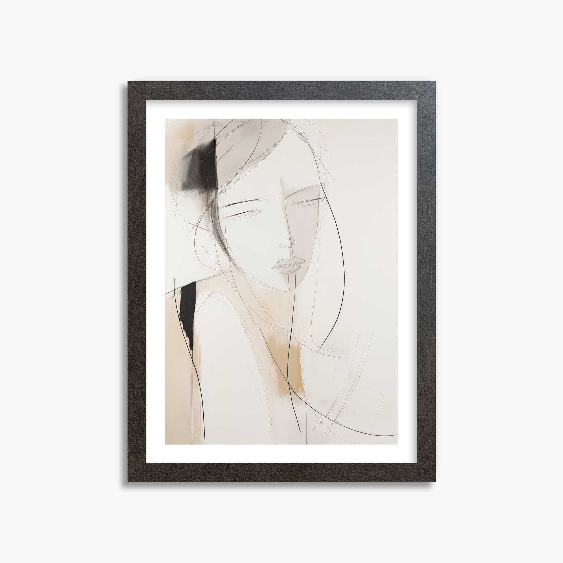 Whispered Muse, 30x40cm Framed Poster With Espresso Frame