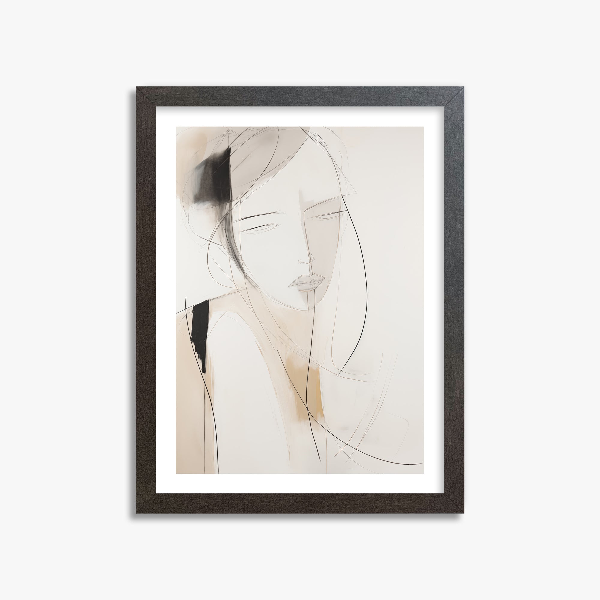 Whispered Muse, 30x40cm Framed Poster With Espresso Frame