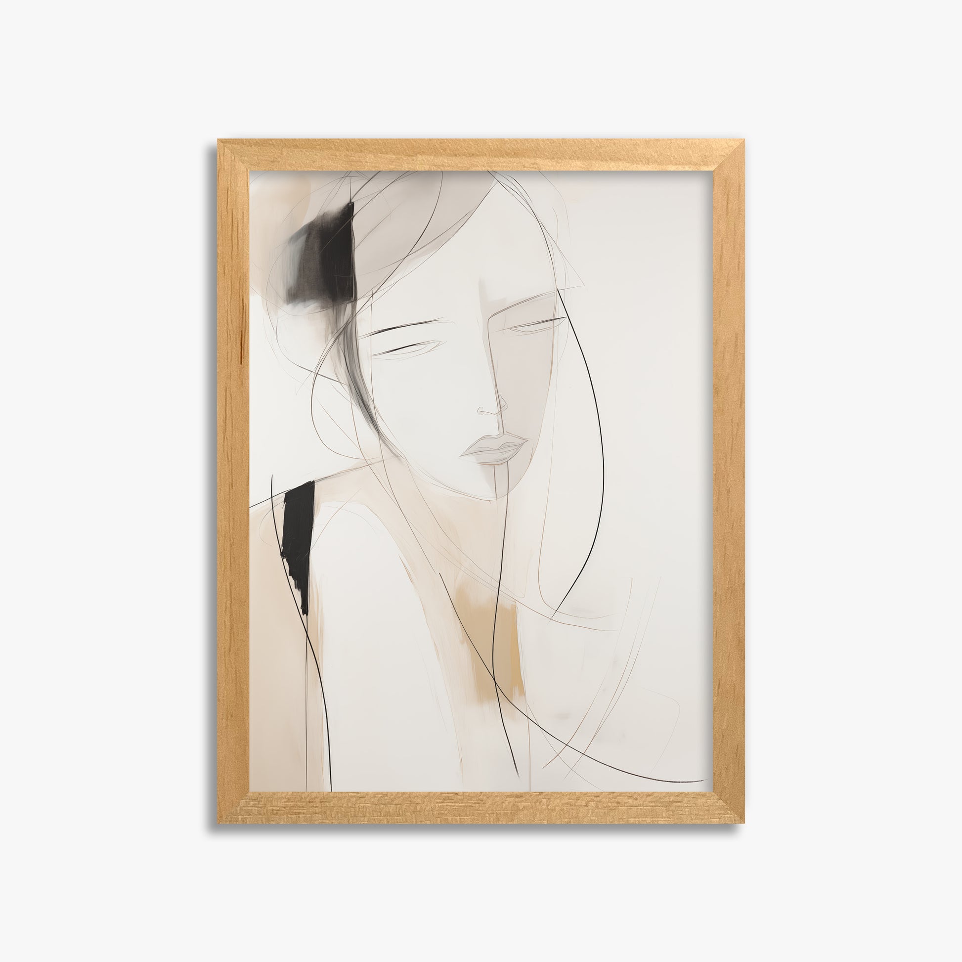 Whispered Muse, 30x40cm Framed Poster With Oak Frame