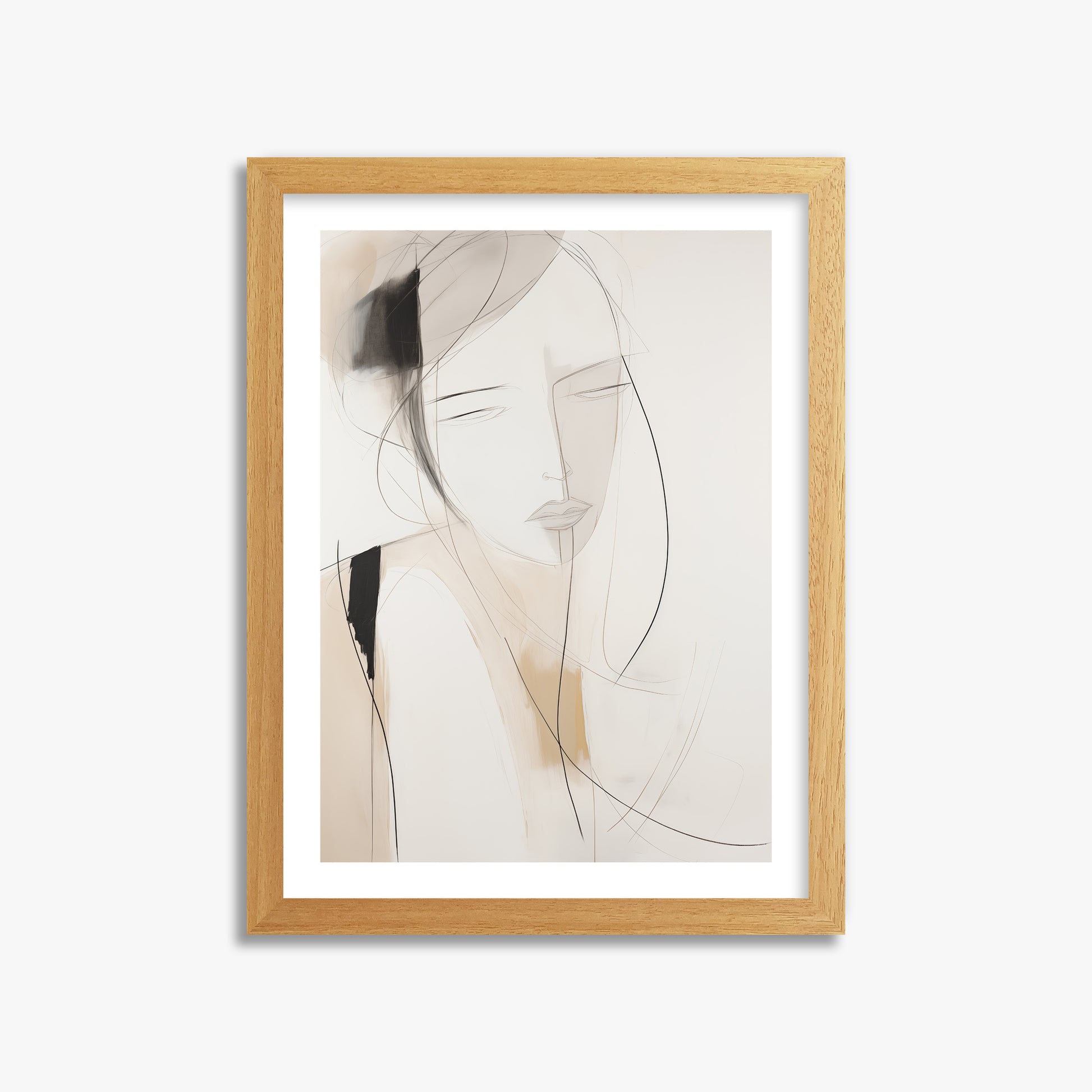 Whispered Muse, 30x40cm Framed Poster With Oak Frame