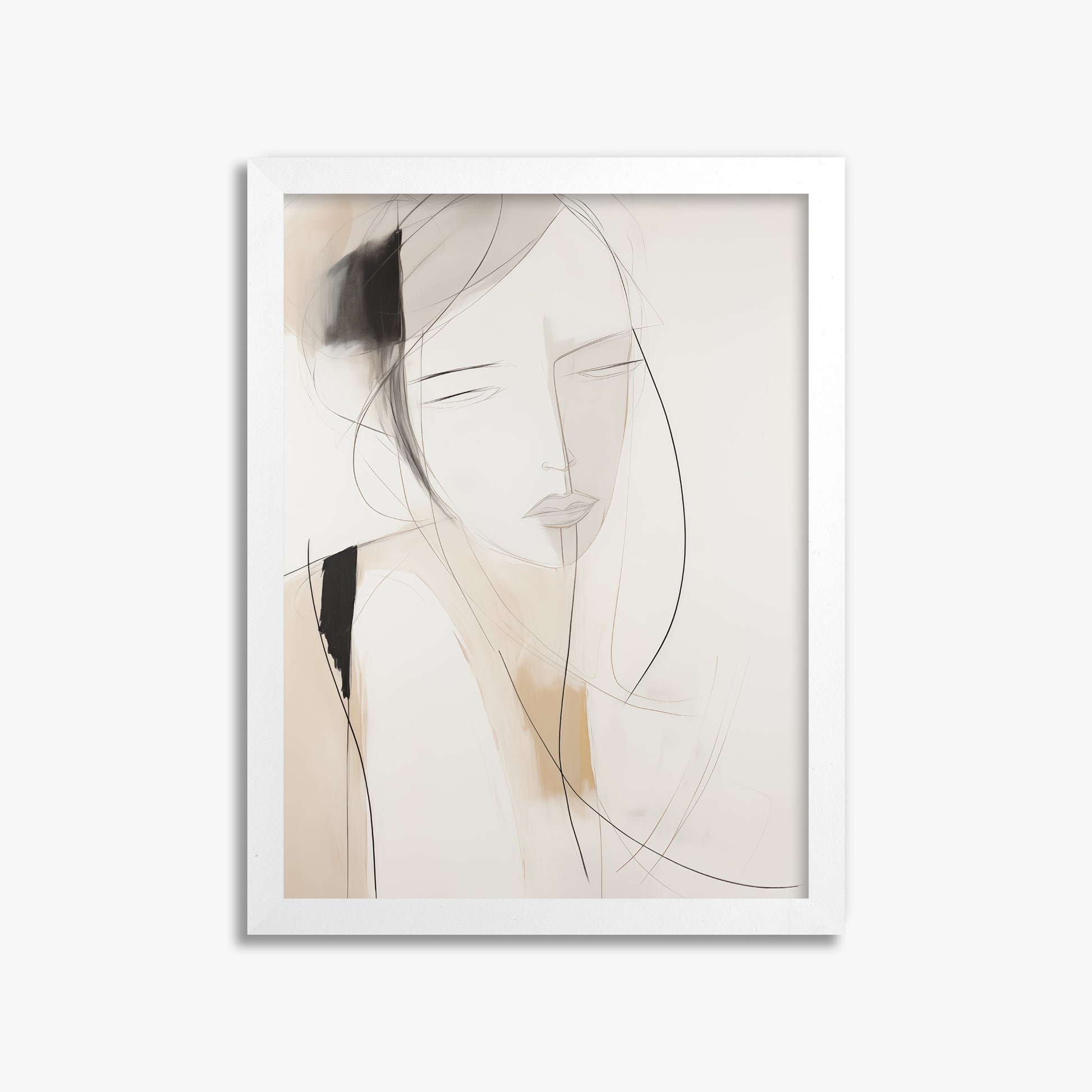 Whispered Muse, 30x40cm Framed Poster With White Frame