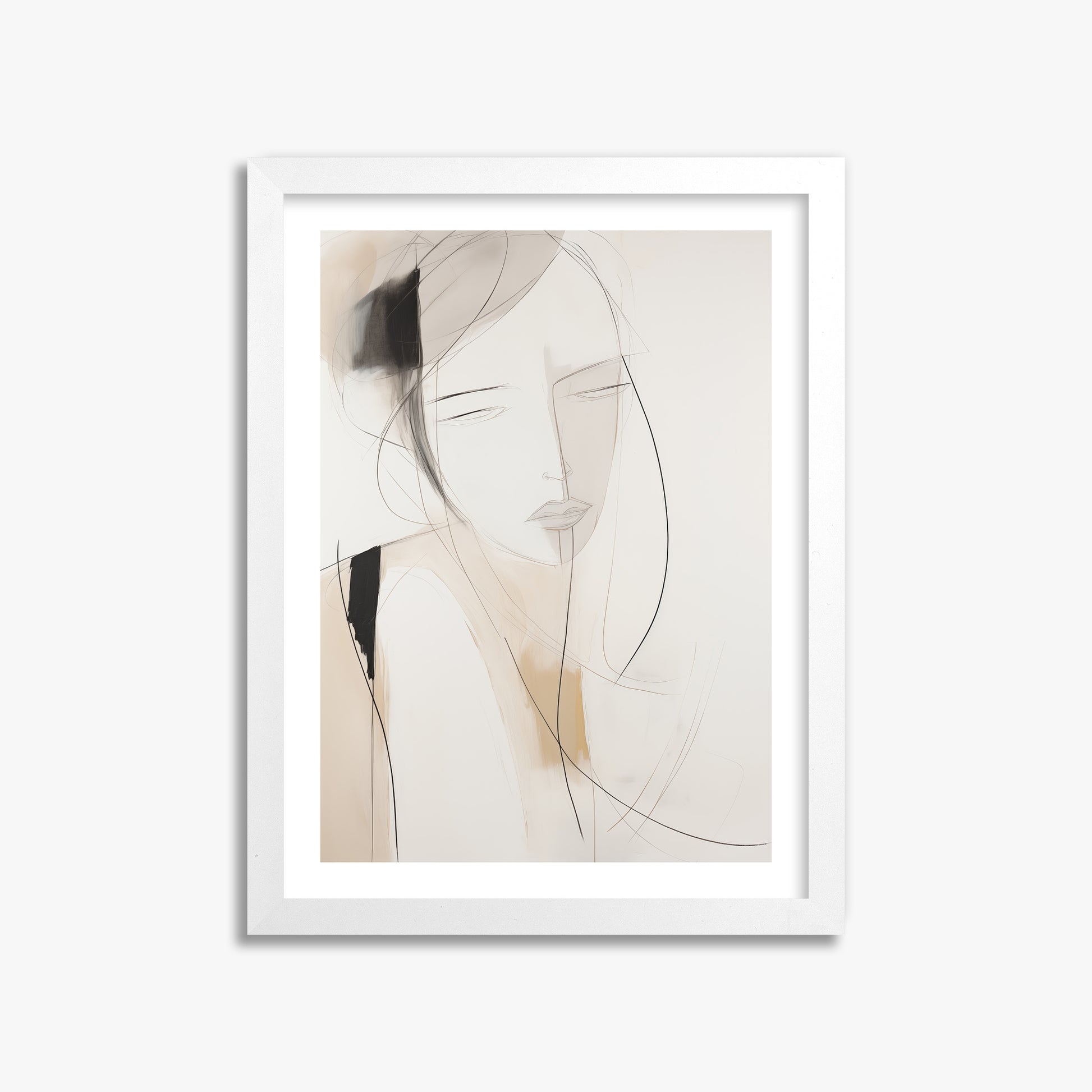 Whispered Muse, 30x40cm Framed Poster With White Frame