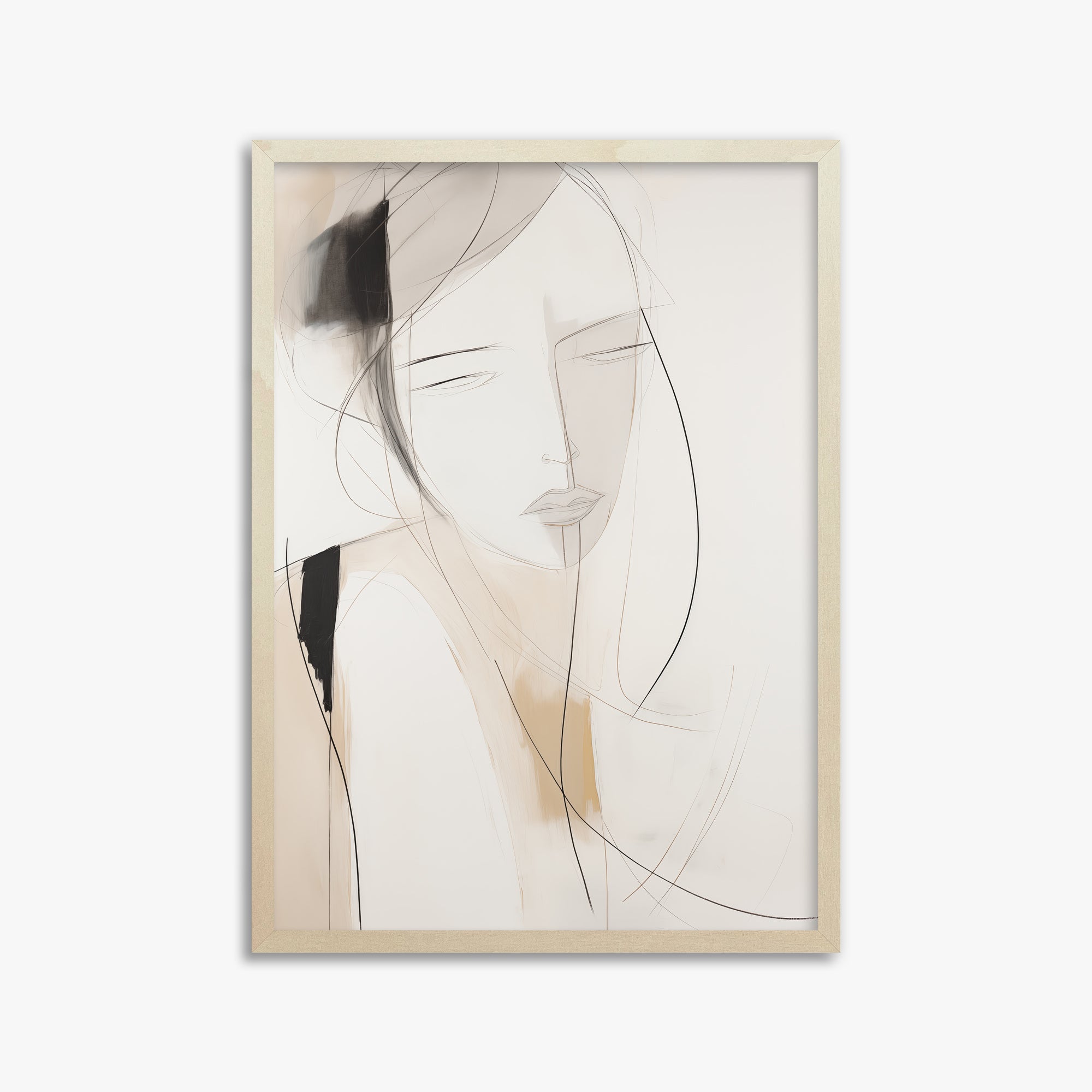 Whispered Muse, 50x70cm Framed Poster With Lime Wood Frame
