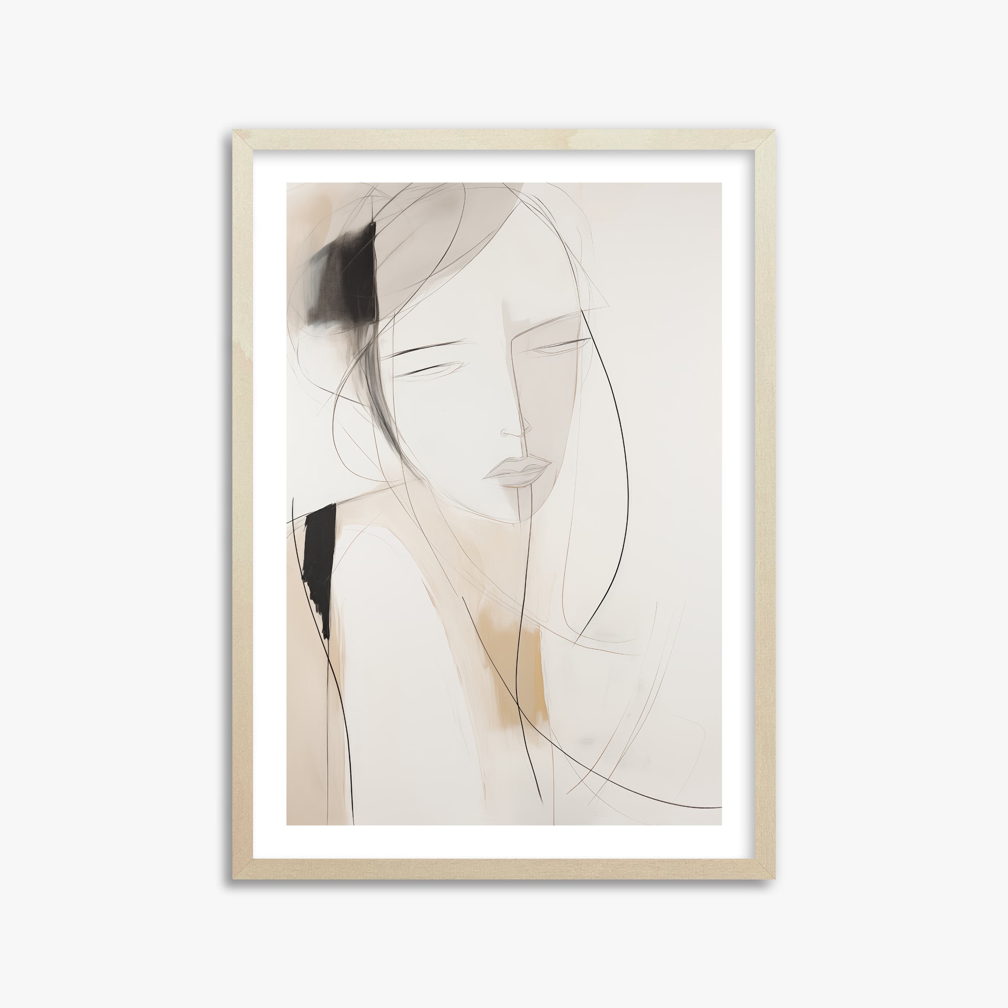 Whispered Muse, 50x70cm Framed Poster With Lime Wood Frame