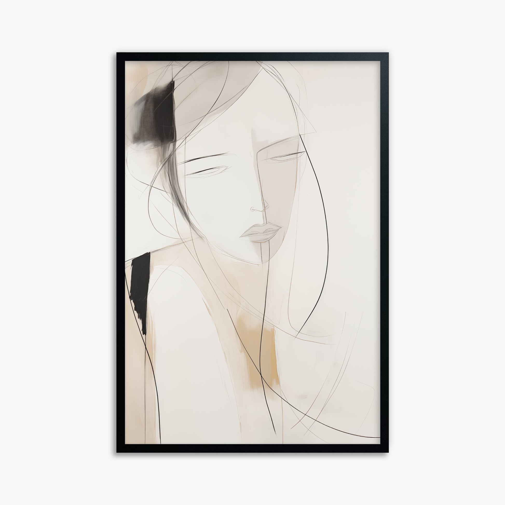 Whispered Muse, 61x91cm Framed Poster With Black Frame