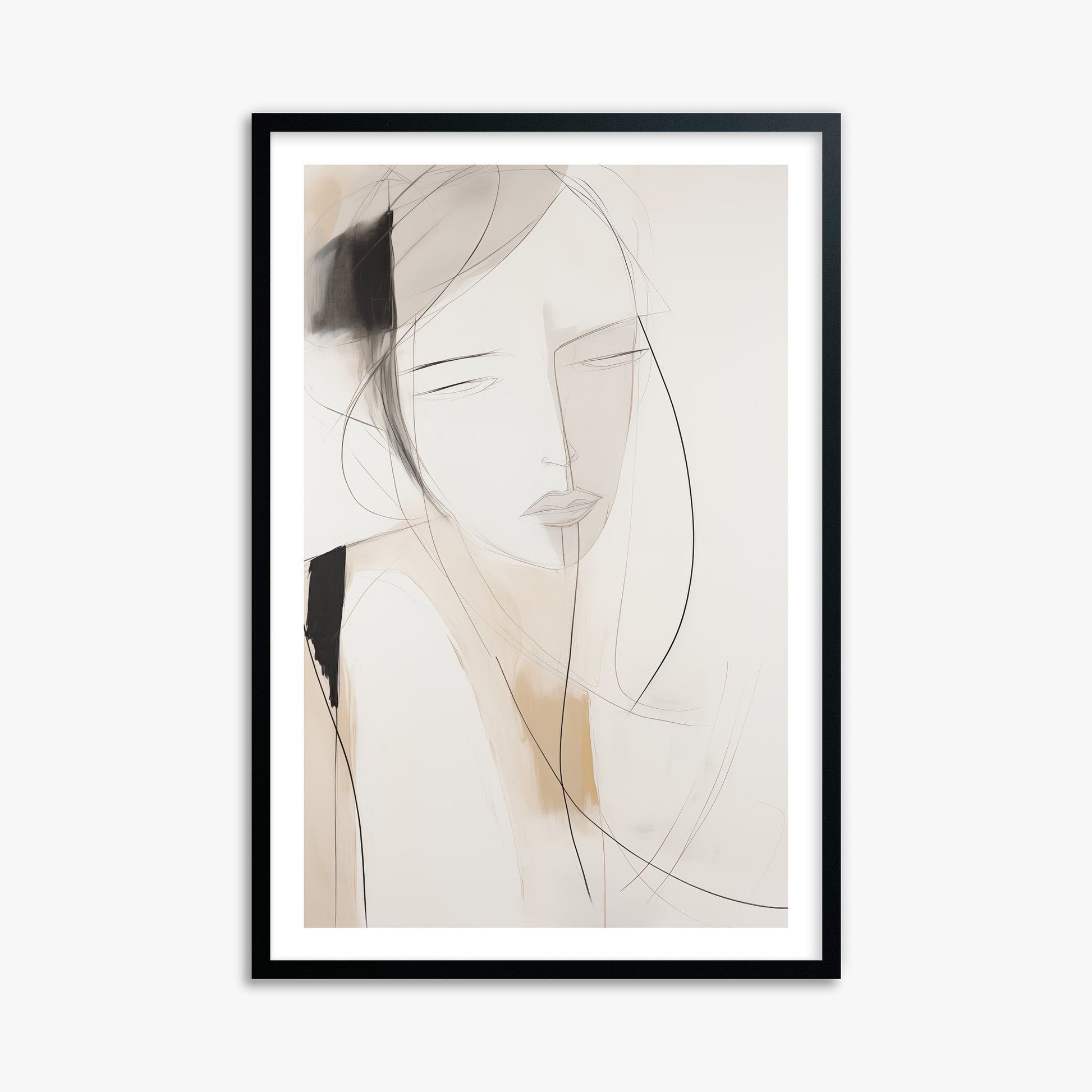 Whispered Muse, 61x91cm Framed Poster With Black Frame