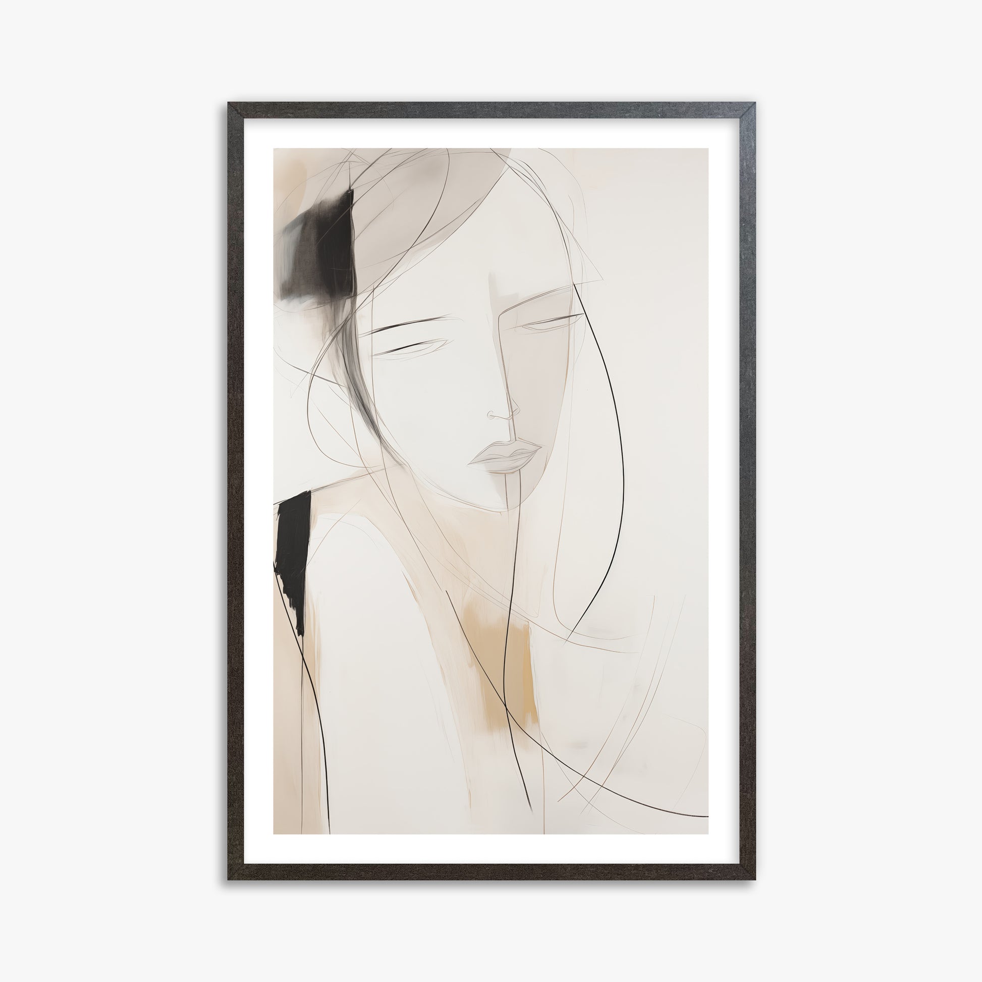 Whispered Muse, 61x91cm Framed Poster With Espresso Frame