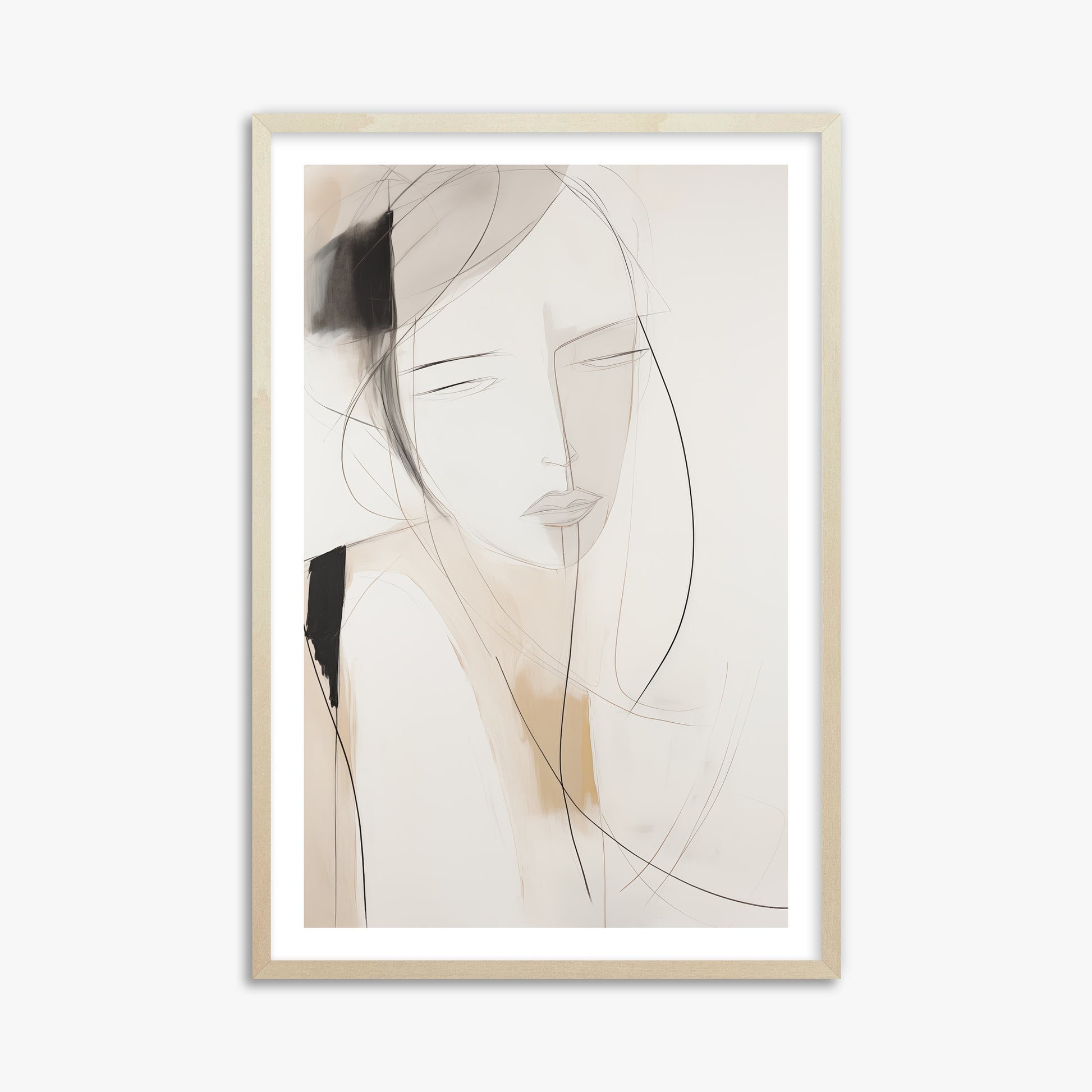 Whispered Muse, 61x91cm Framed Poster With Lime Wood Frame