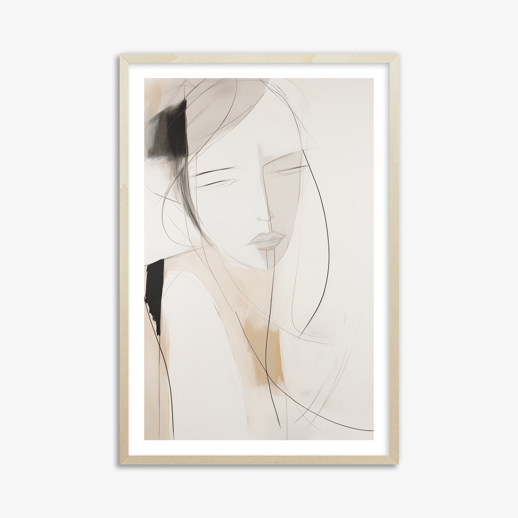 Whispered Muse, 61x91cm Framed Poster With Lime Wood Frame