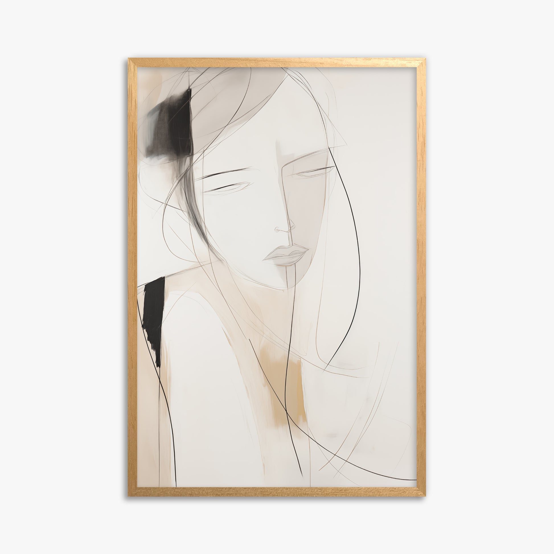 Whispered Muse, 61x91cm Framed Poster With Oak Frame