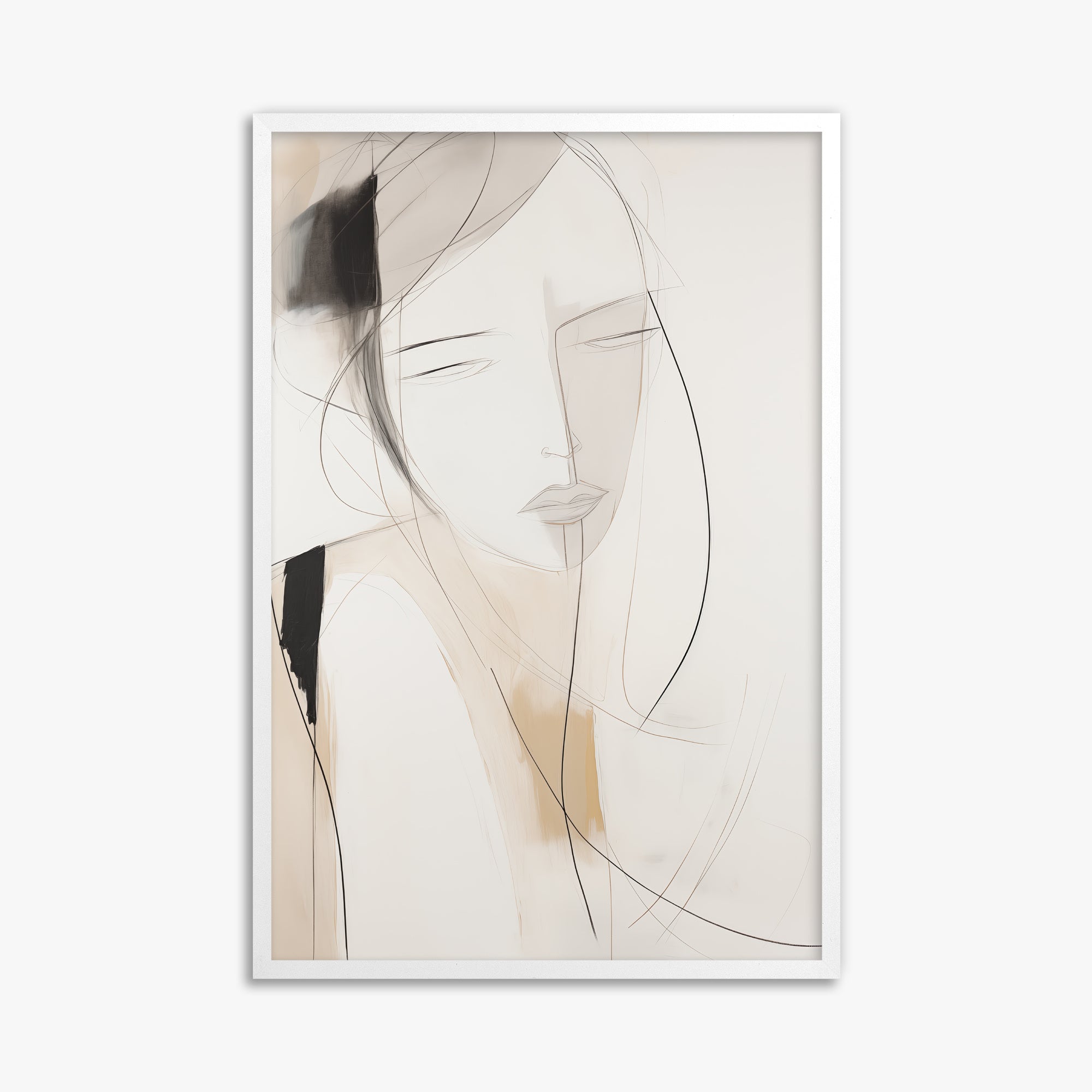 Whispered Muse, 61x91cm Framed Poster With White Frame