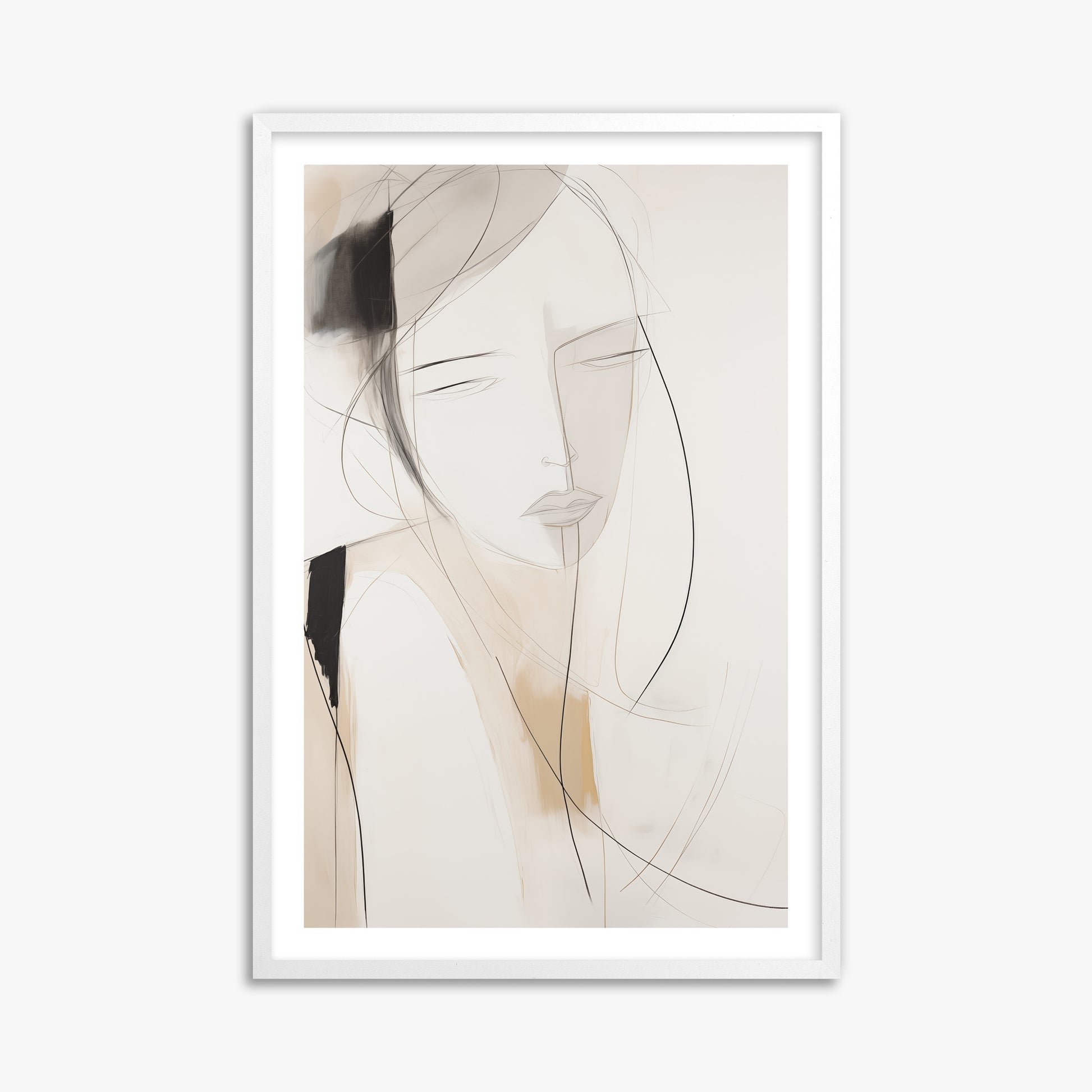 Whispered Muse, 61x91cm Framed Poster With White Frame