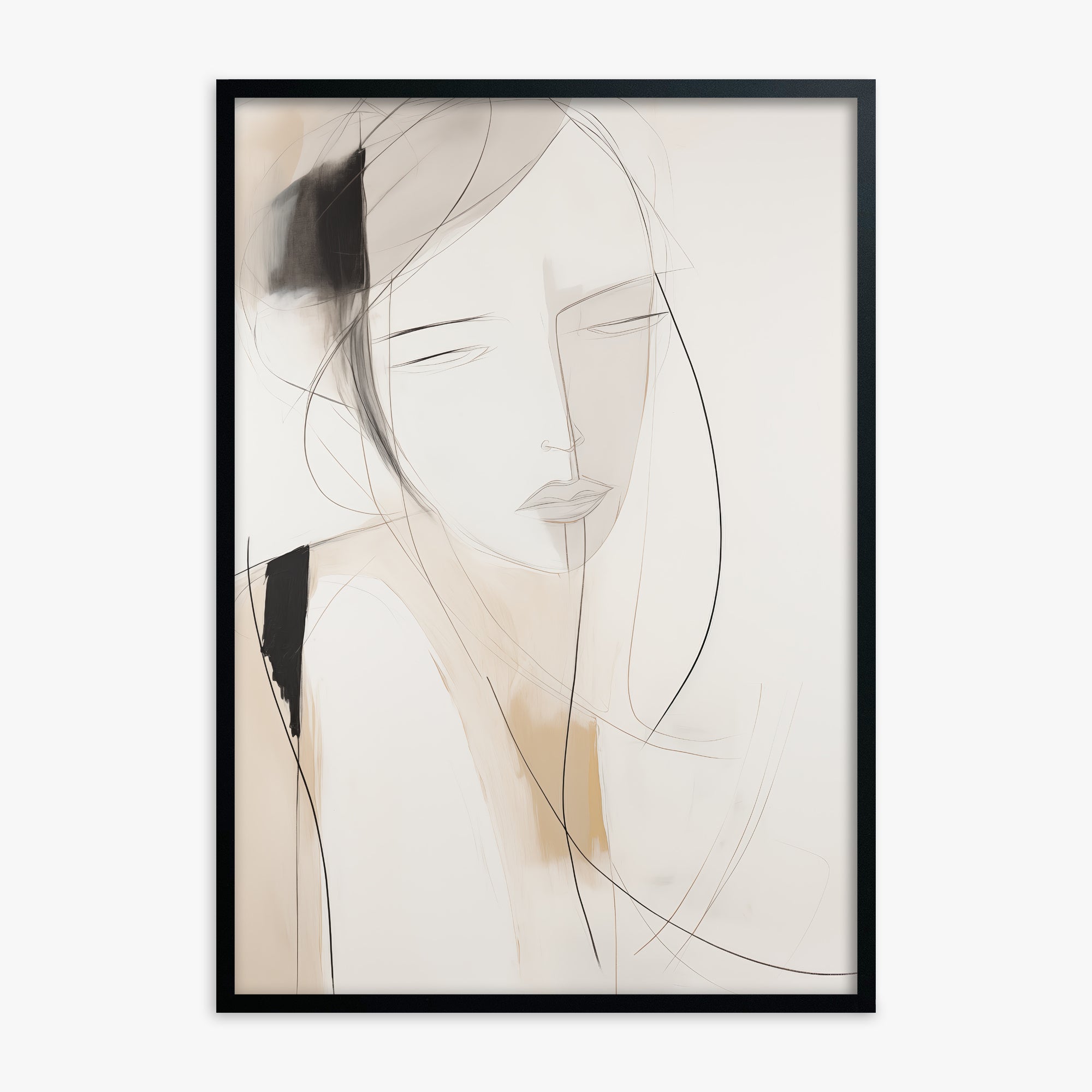 Whispered Muse, Black Framed Poster With Black Frame