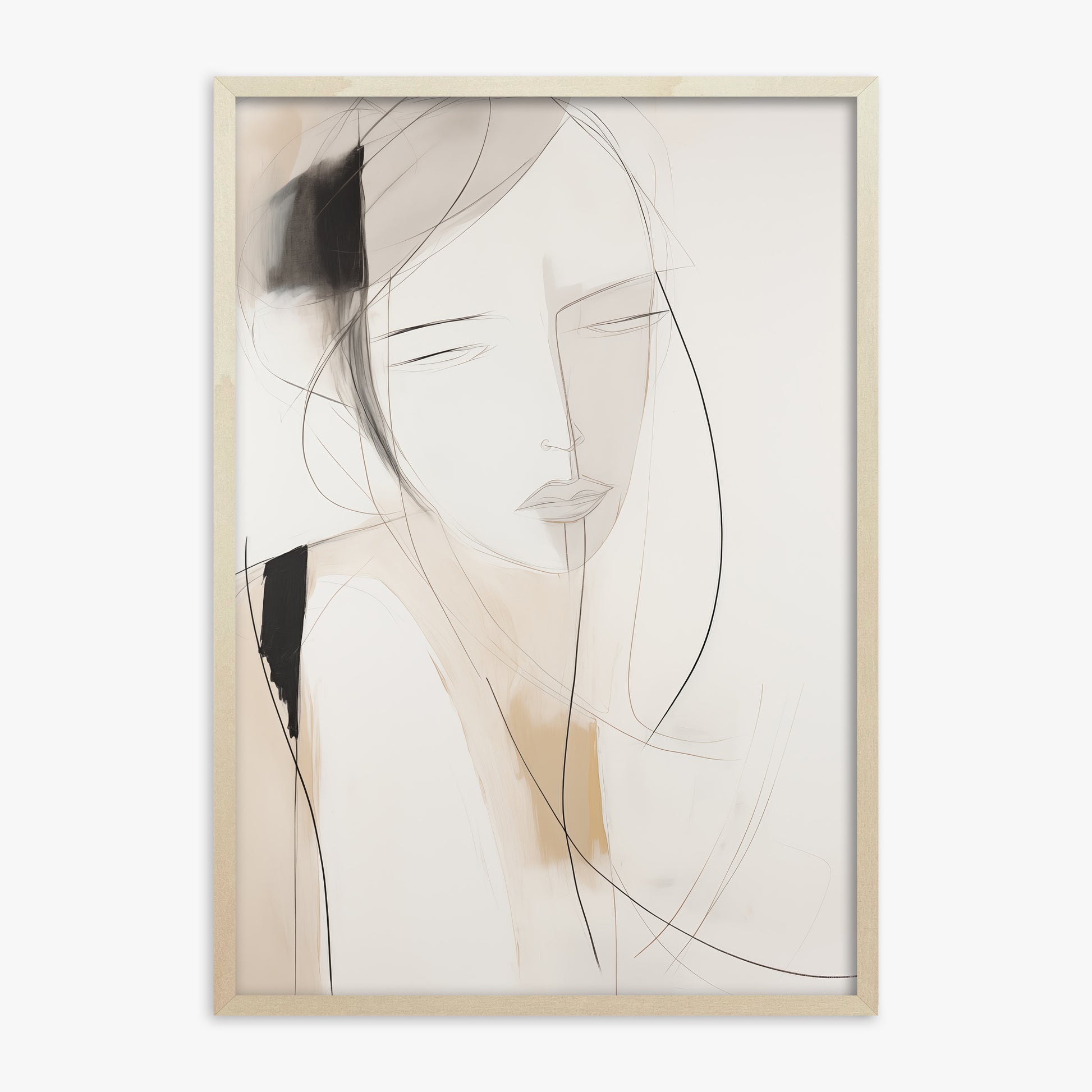 Whispered Muse, 70x100cm Framed Poster With Lime Wood Frame