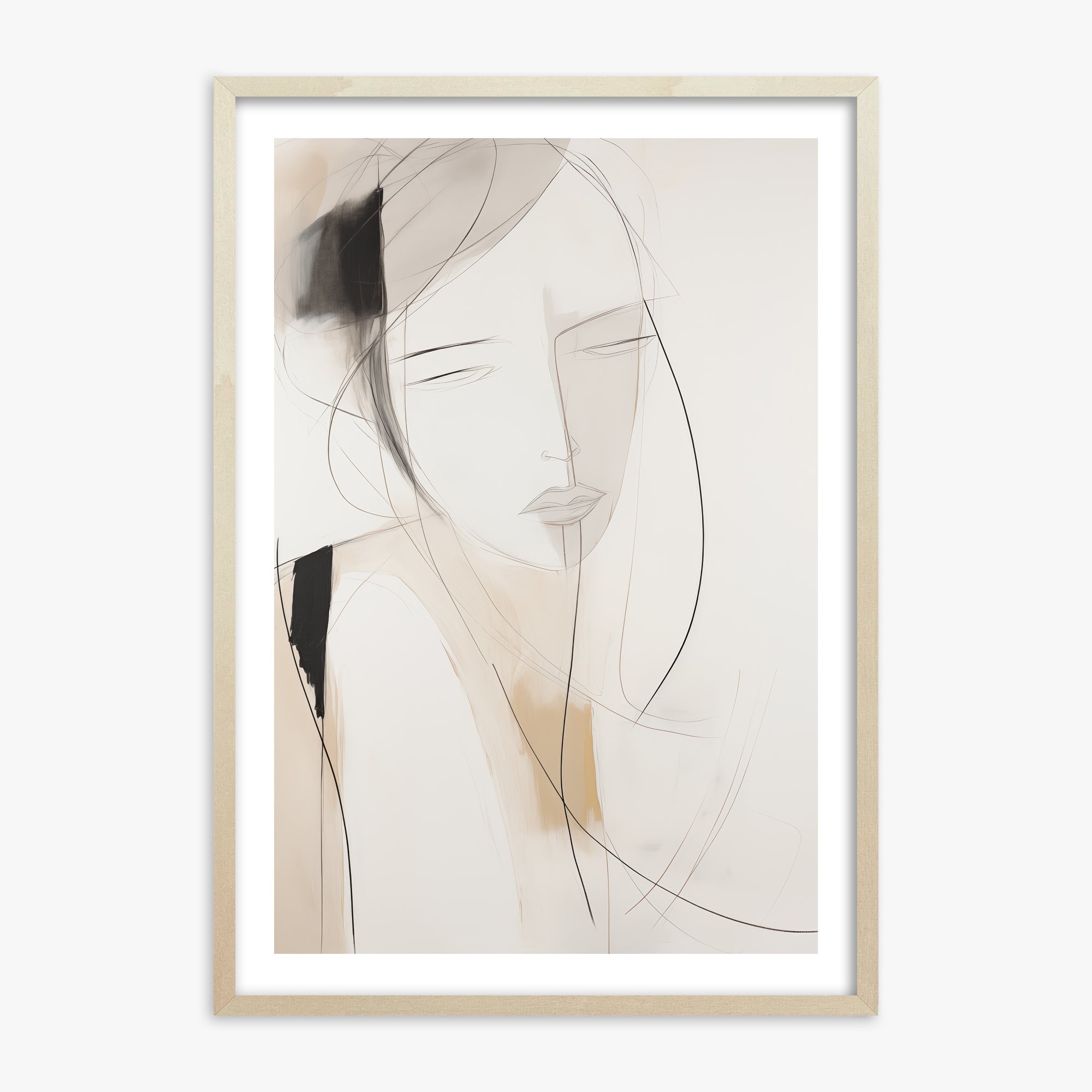 Whispered Muse, 70x100cm Framed Poster With Lime Wood Frame