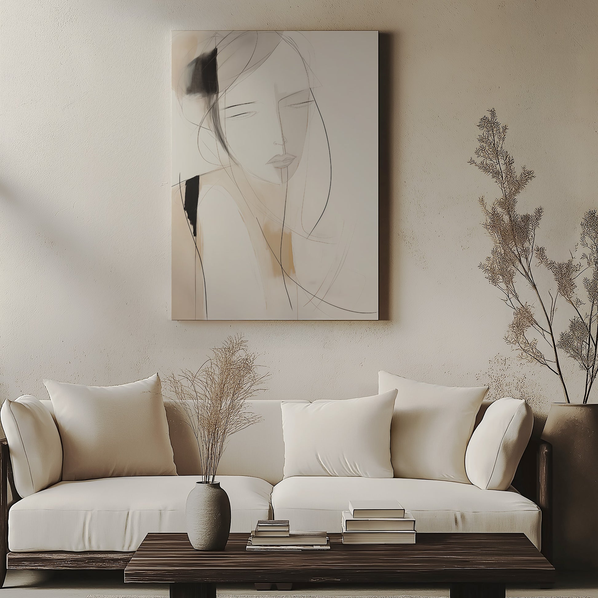 Design Concept No. 57 for Whispered Muse Modern Satin Canvas Poster Art