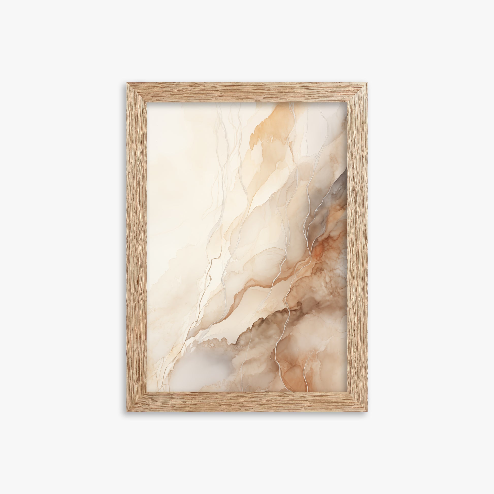 Ethereal Veil, 21x30cm Framed Poster With Raw Oak Frame